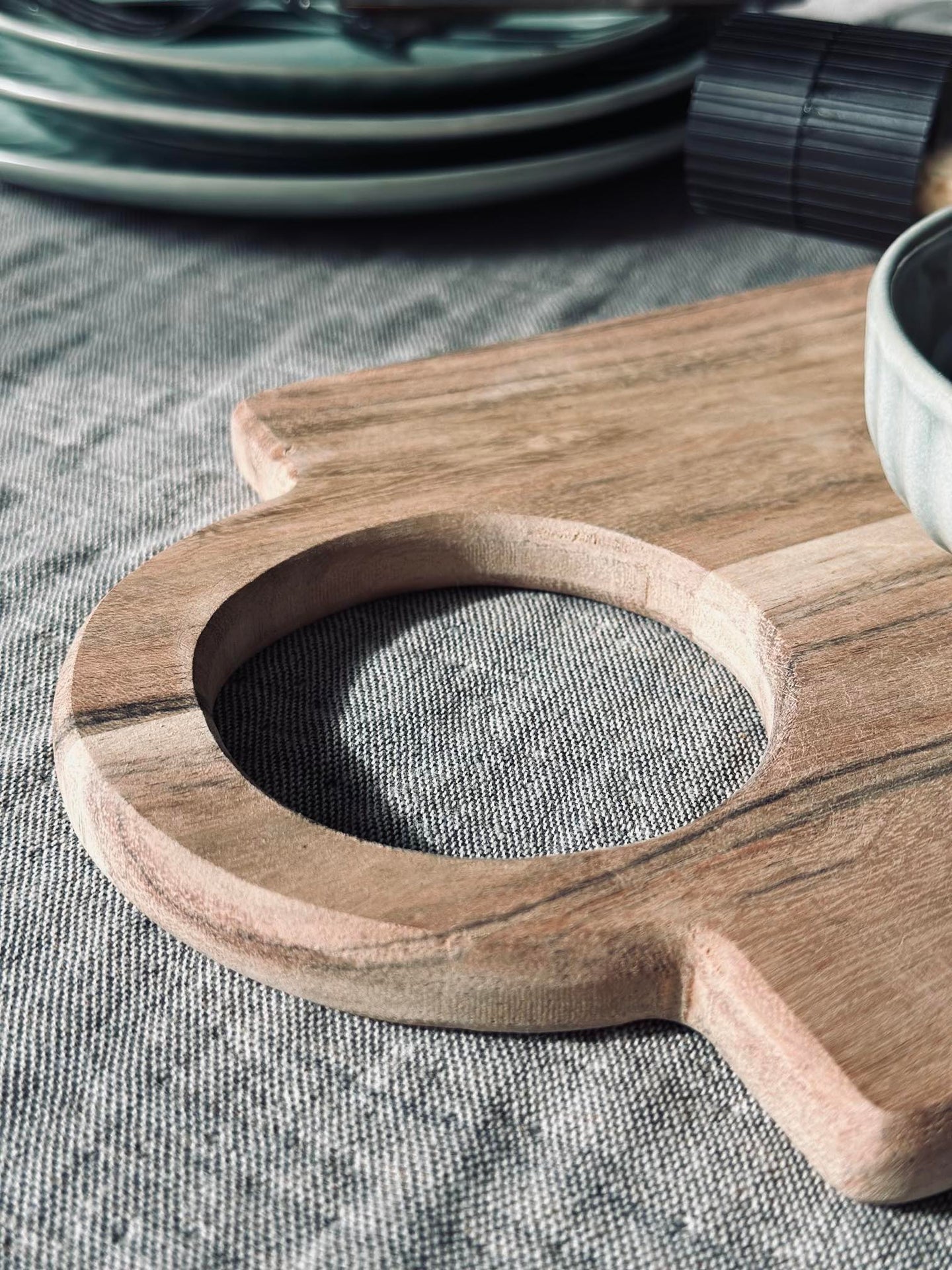 Skärbräda med runt handtag - 40x20