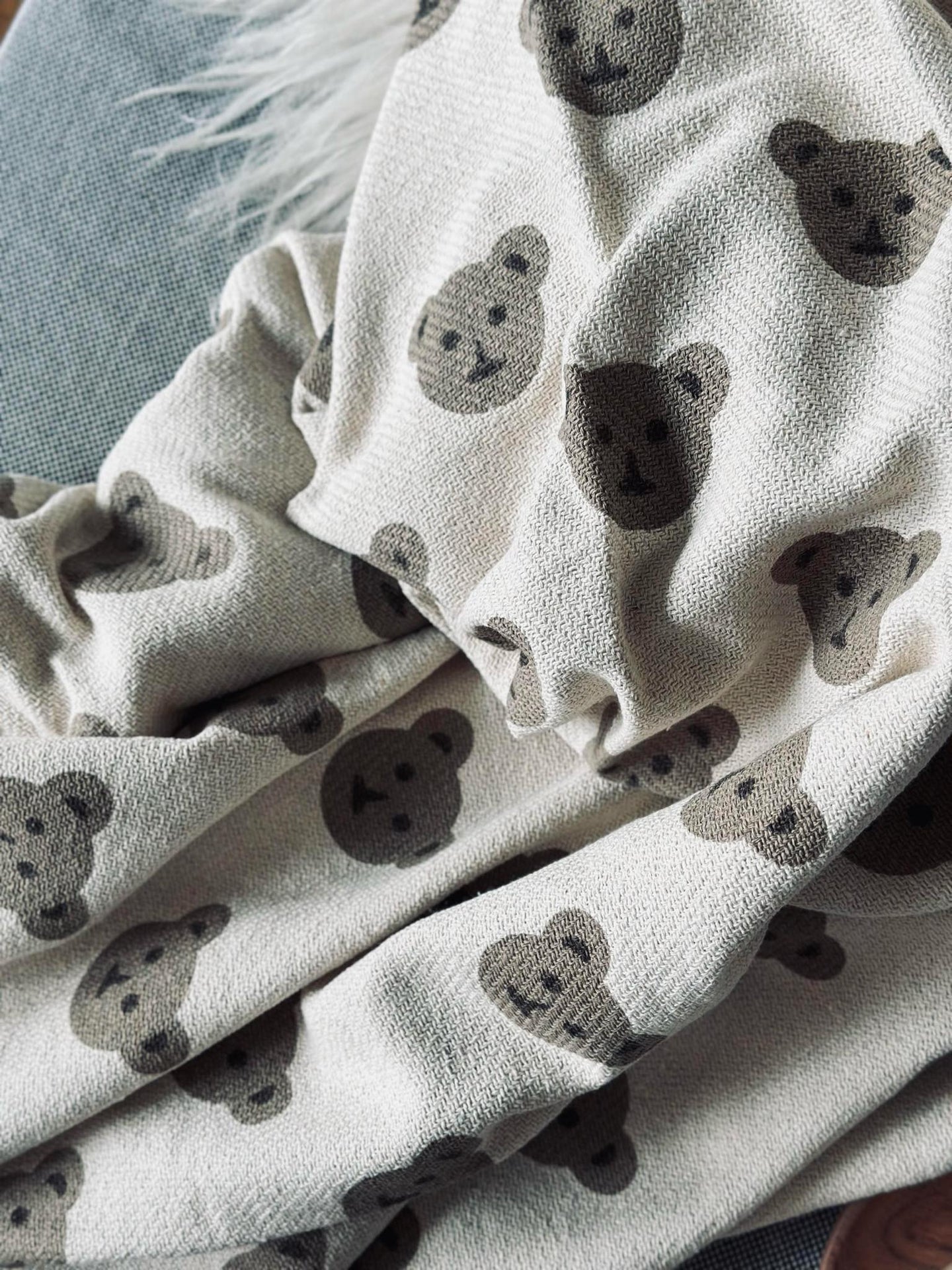 Pläd återvunnen bomull - Teddy