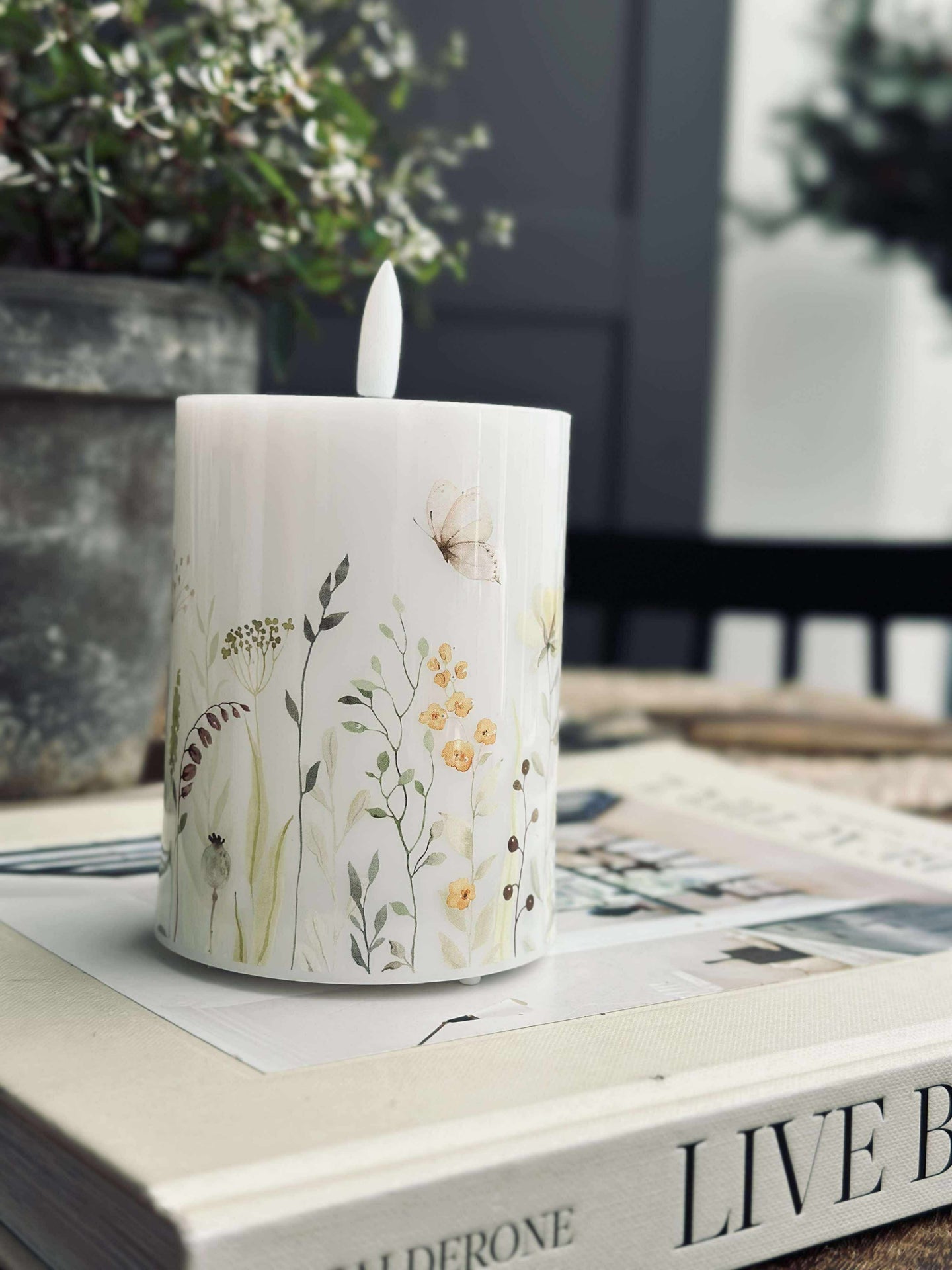 LED-blockljus Twinkle wild flora