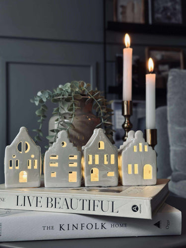 Ljushus med LED - VIT MIX