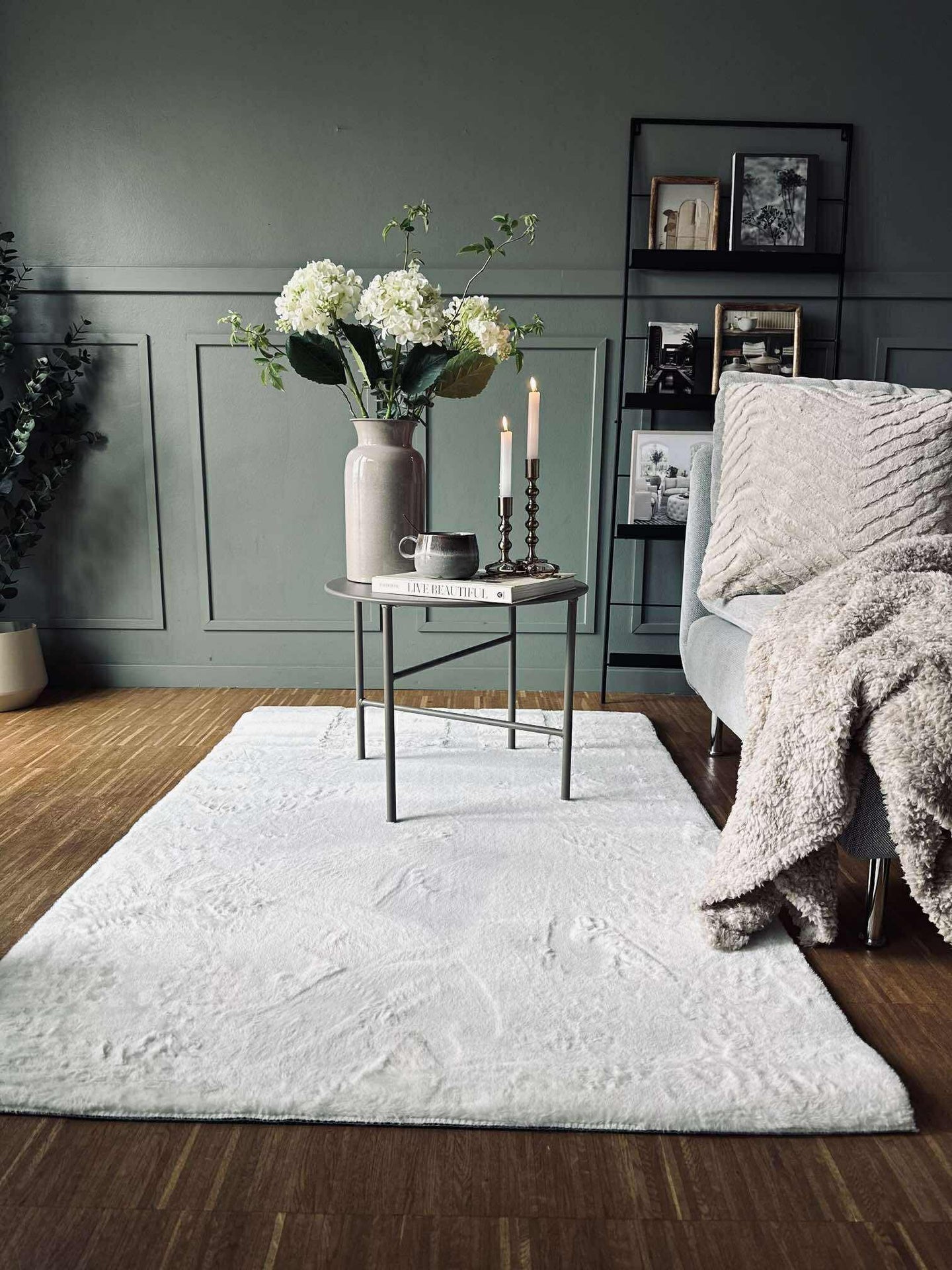 Golvmatta Plys white