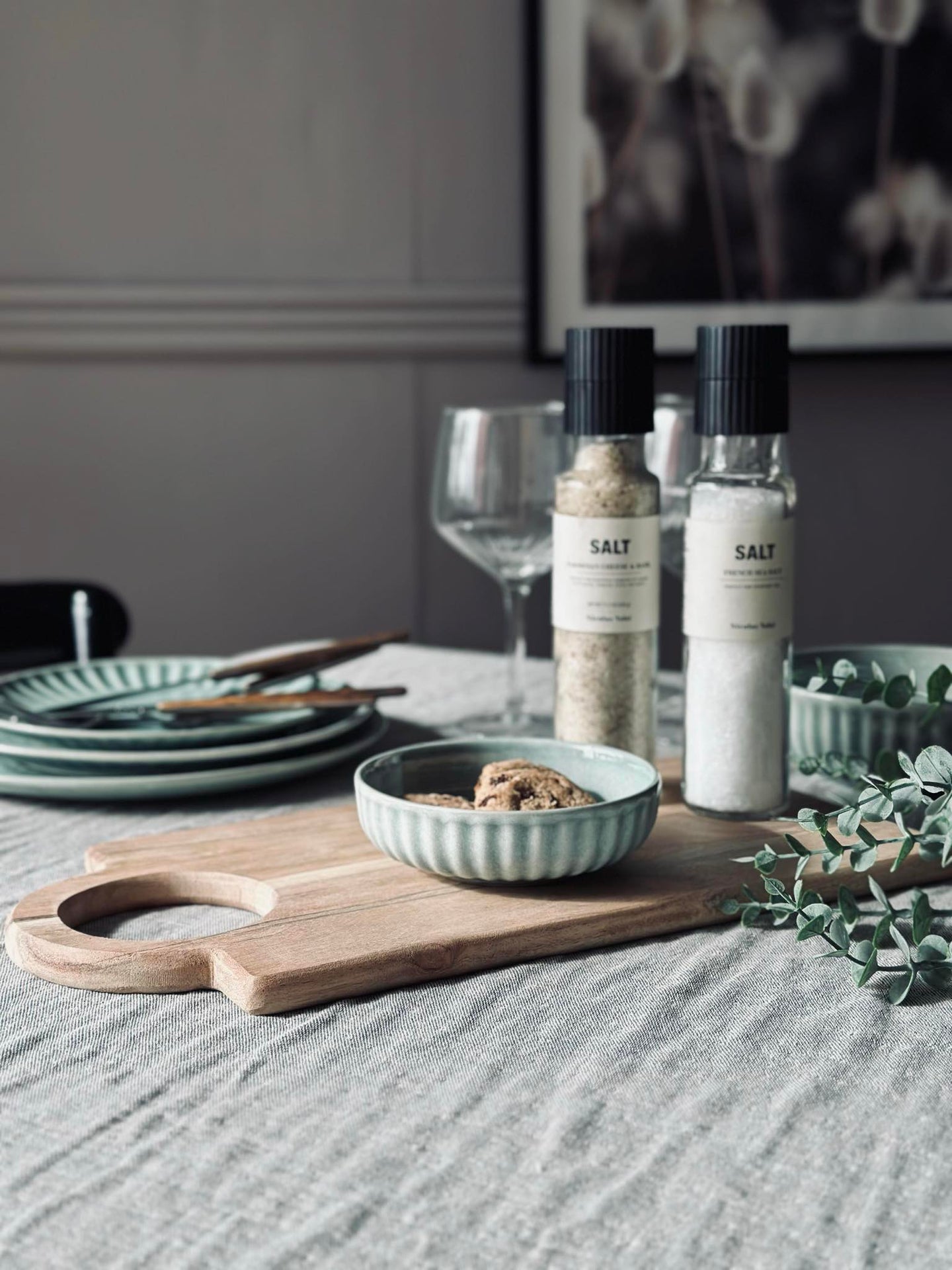 Skärbräda med runt handtag - 40x20