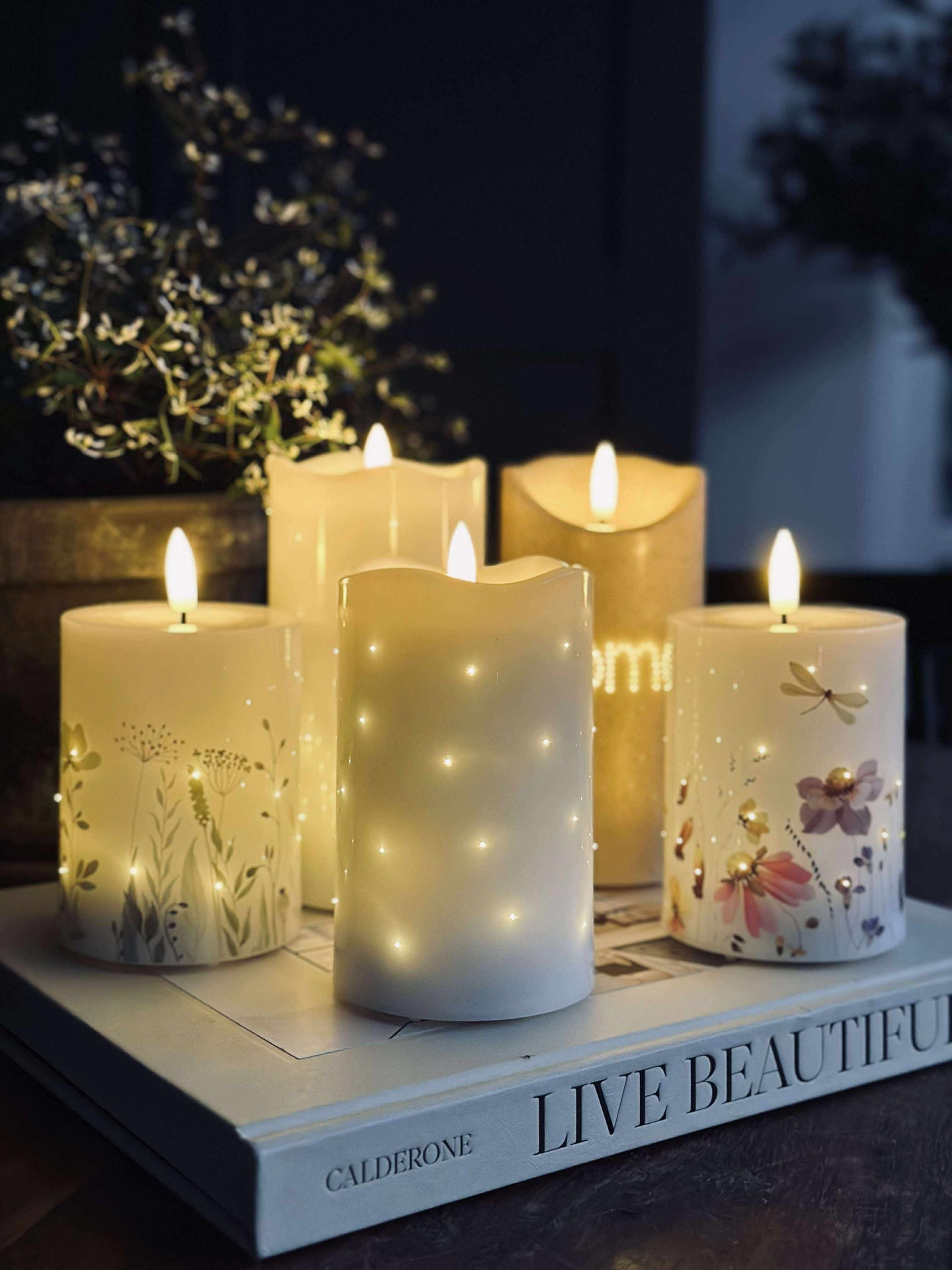 LED Blockljus White TWINKLE 15cm