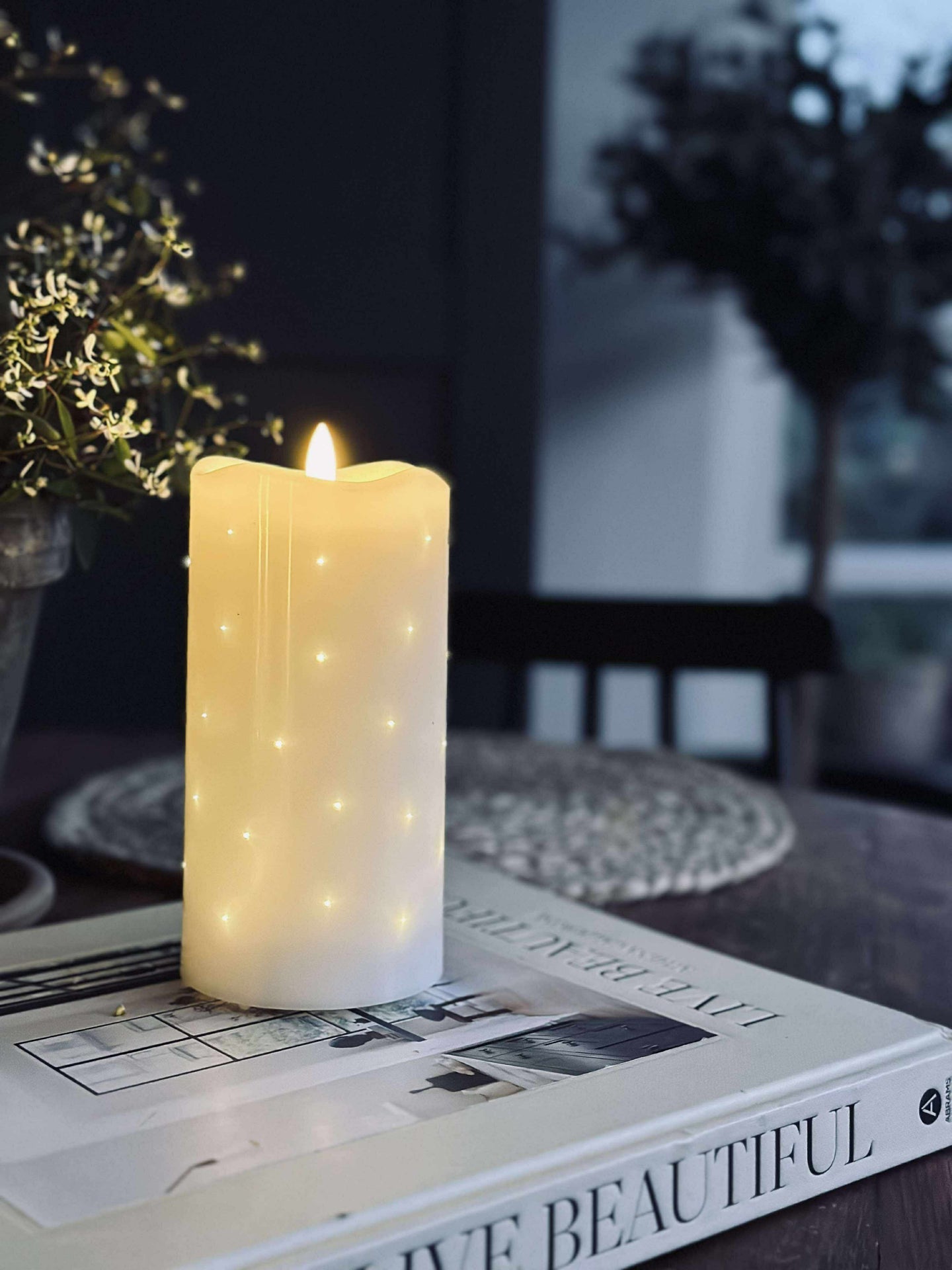 LED Blockljus White TWINKLE 15cm