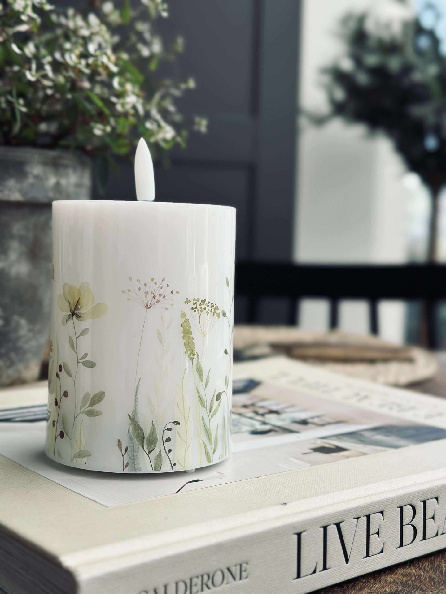LED-blockljus Twinkle wild flora