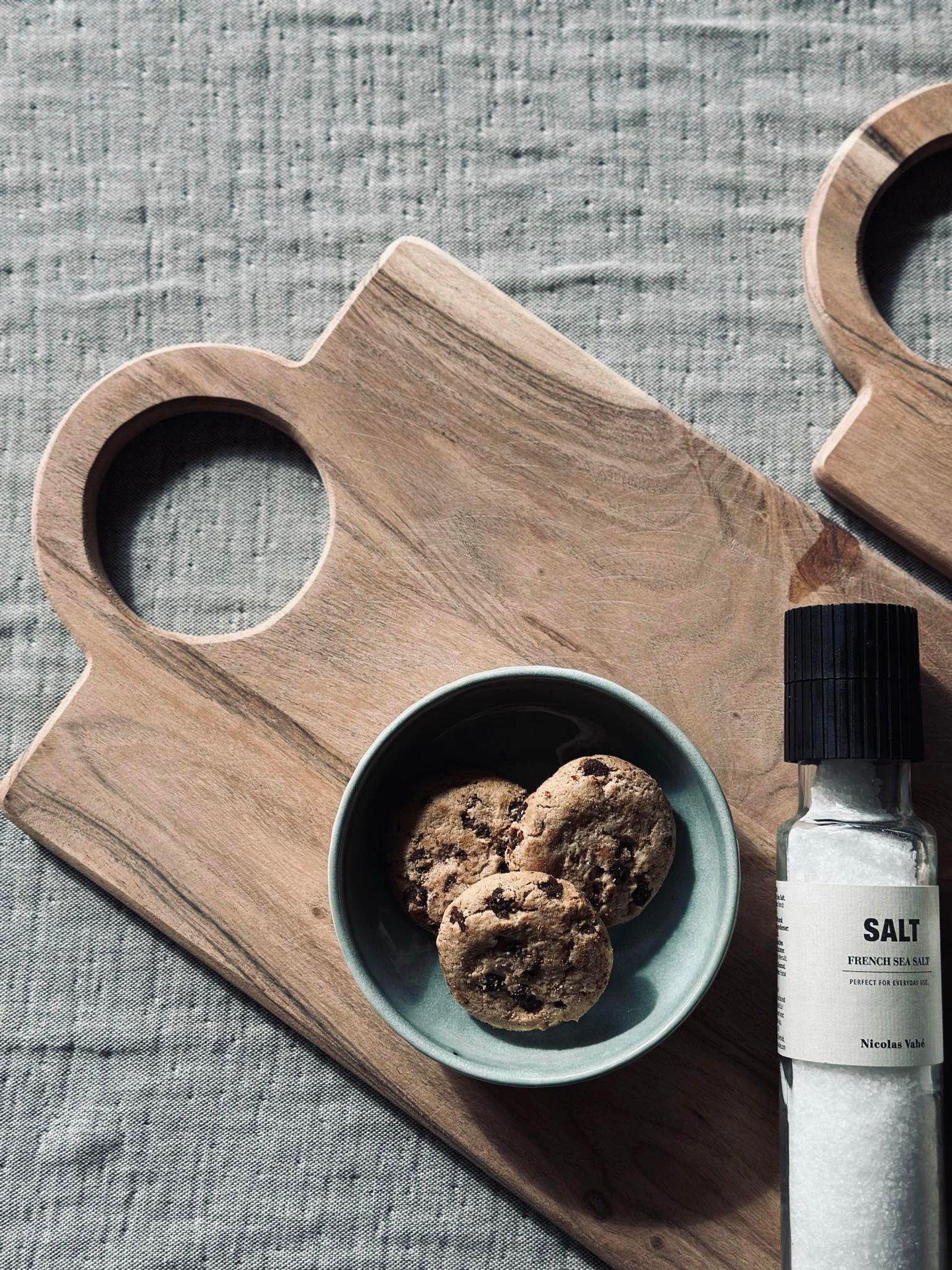 Skärbräda med runt handtag 50x25