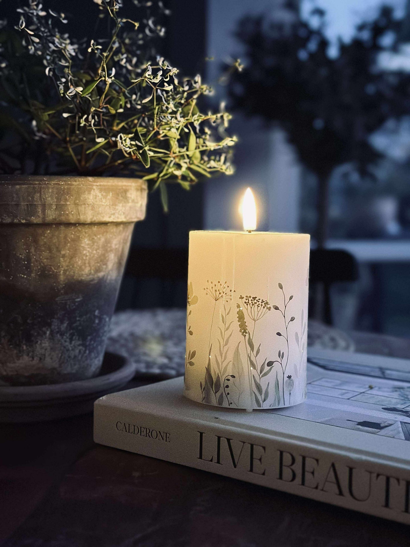 LED-blockljus Twinkle wild flora