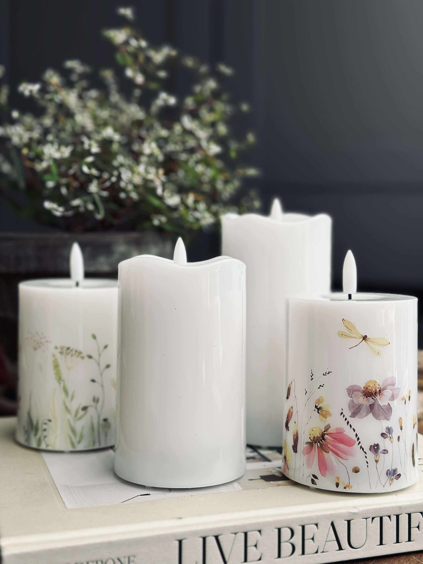 LED-blockljus Twinkle flora
