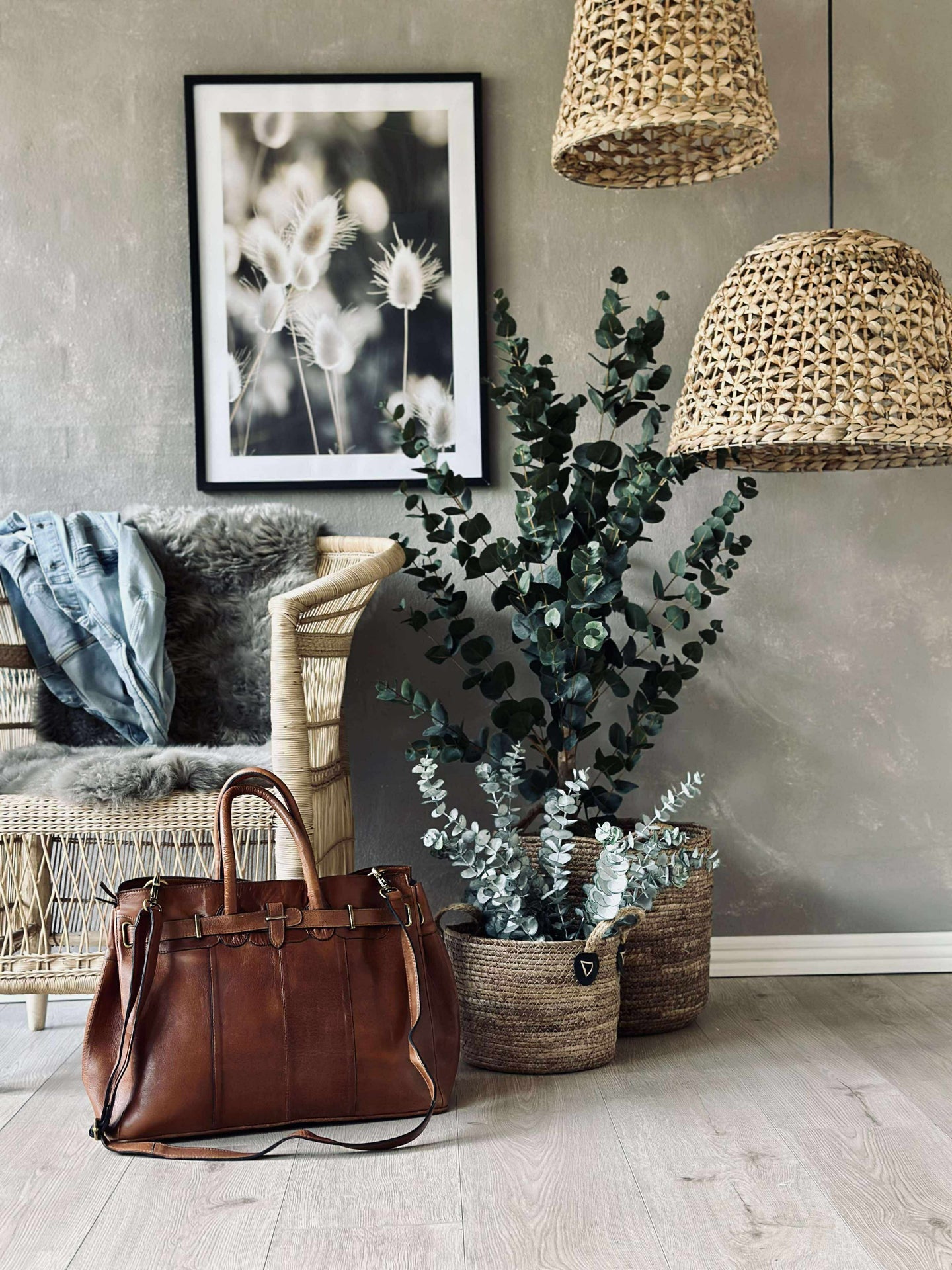 Arbetväska Mada Stor valnöt