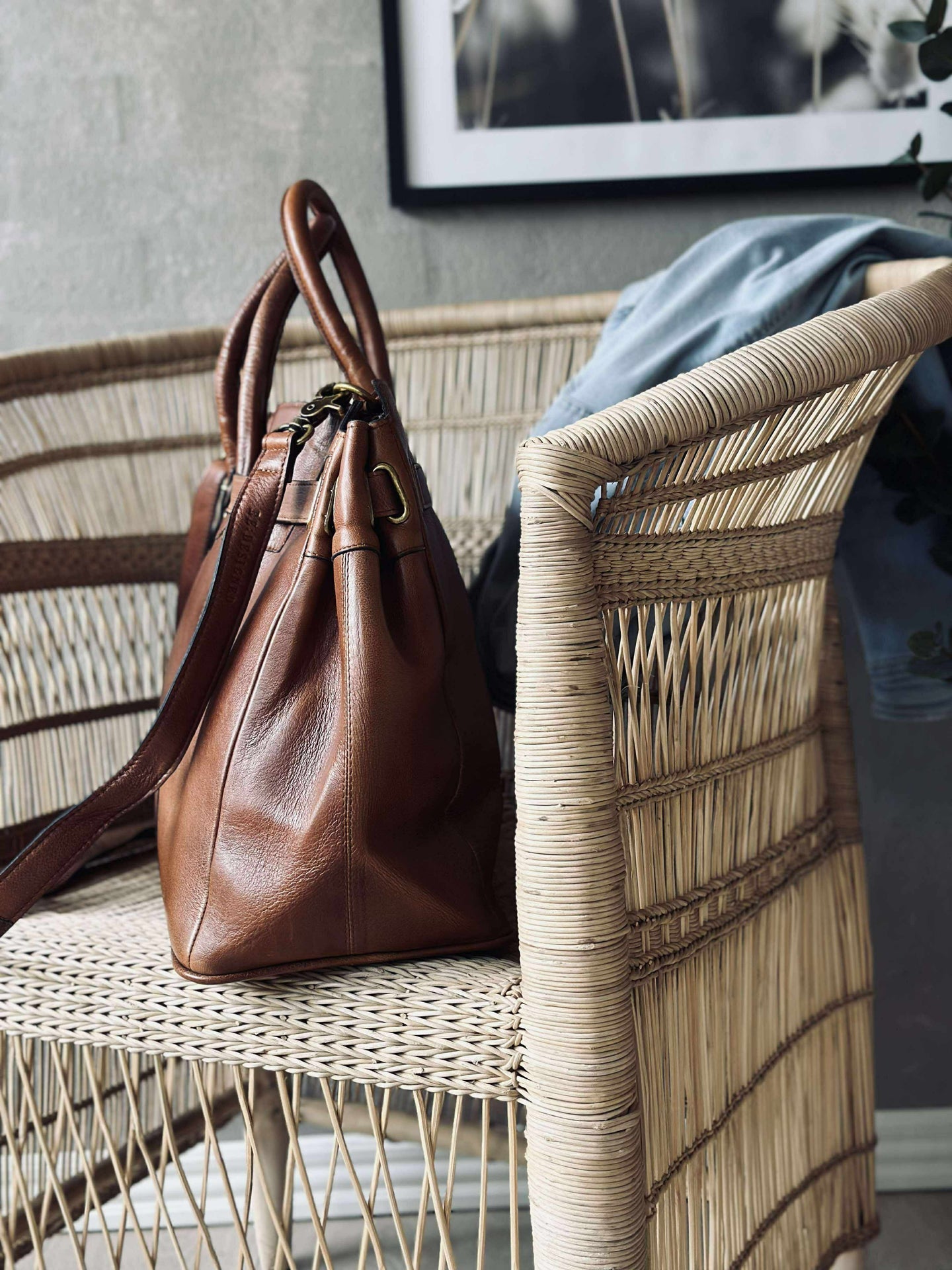 Arbetväska Mada Stor valnöt