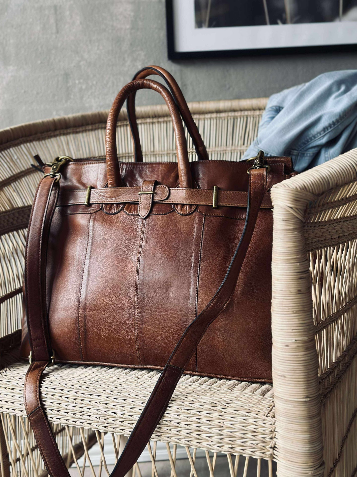 Arbetväska Mada Stor valnöt