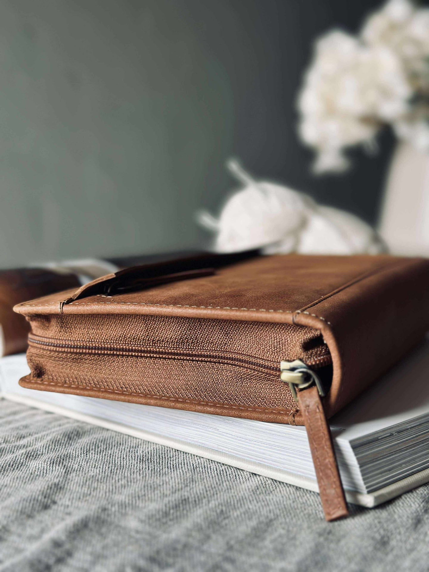 Organiser Cognac Läder
