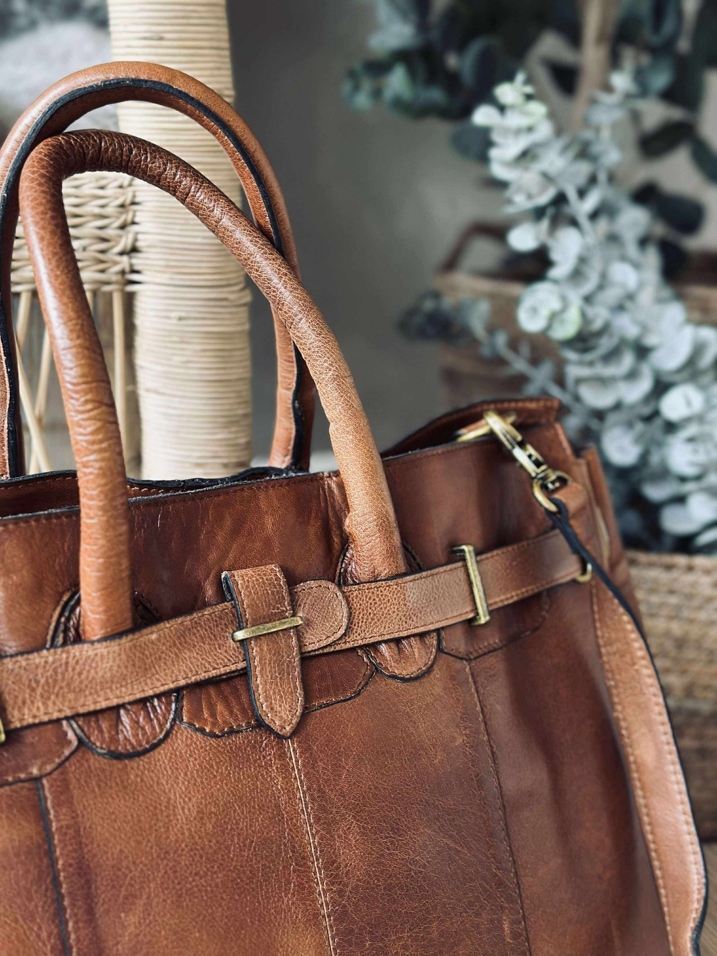 Arbetväska Mada Stor valnöt