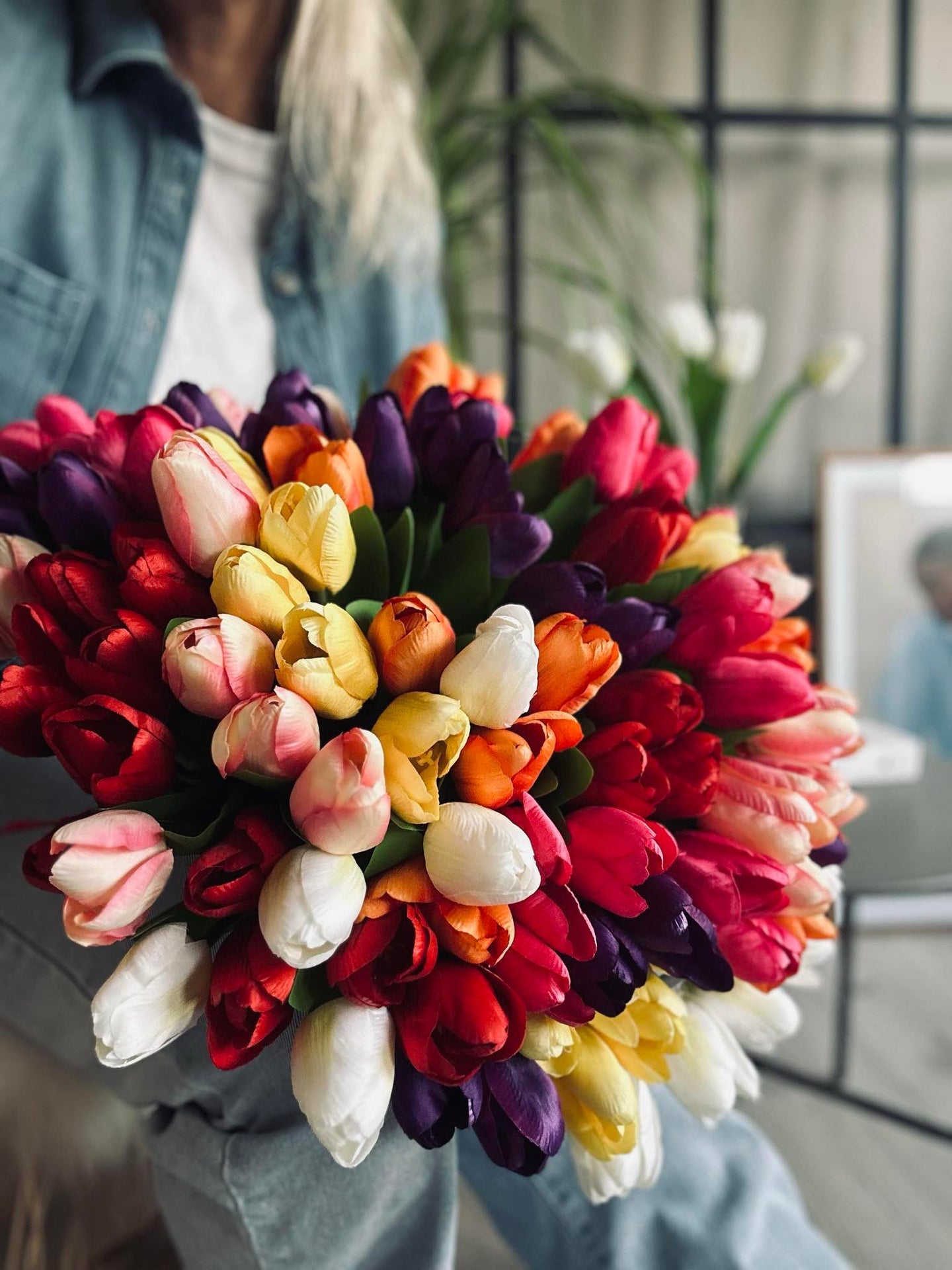 Tulpaner i silkeslook – Flera färger