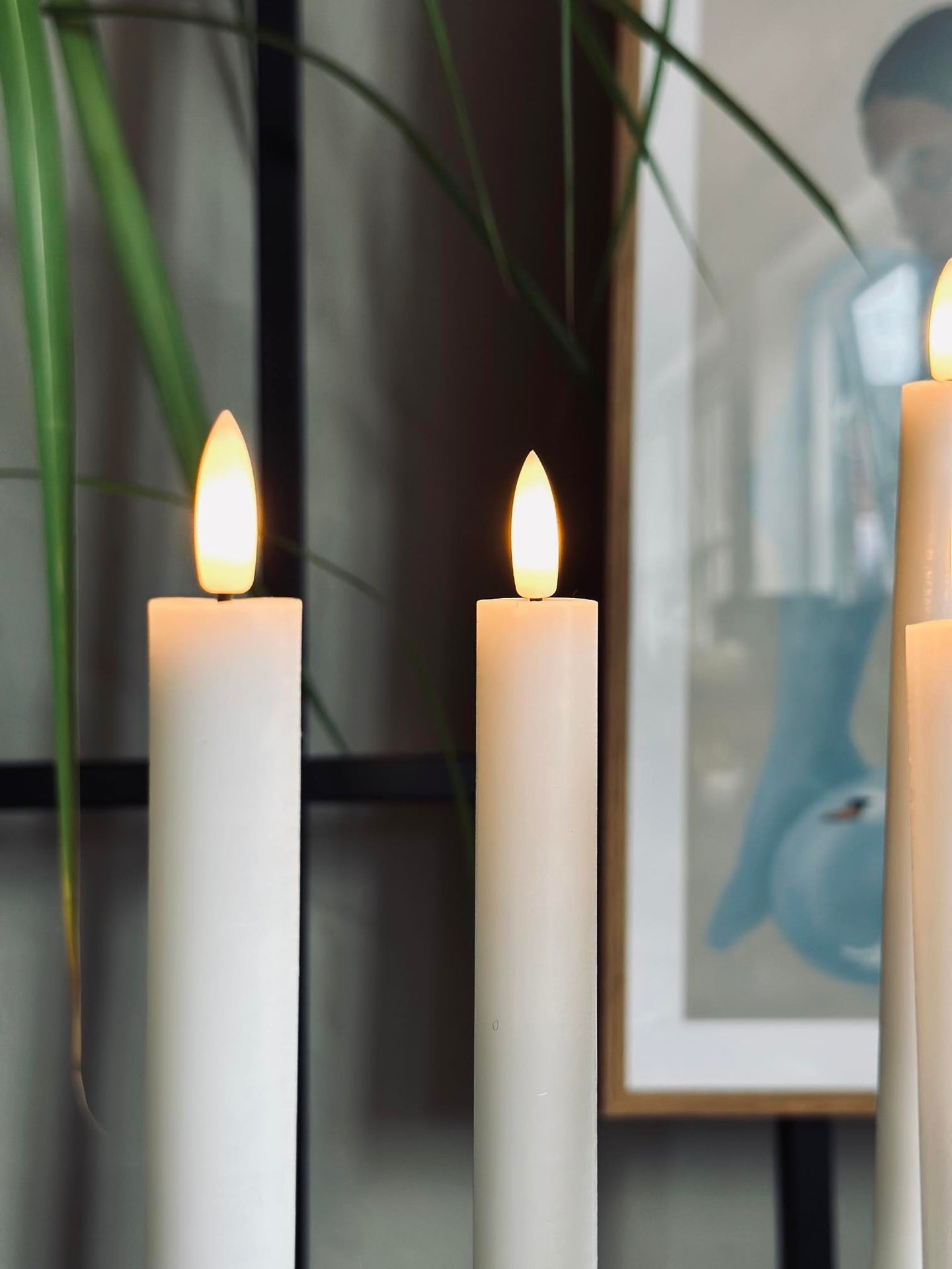 LED-stakljus 4 st - Vit