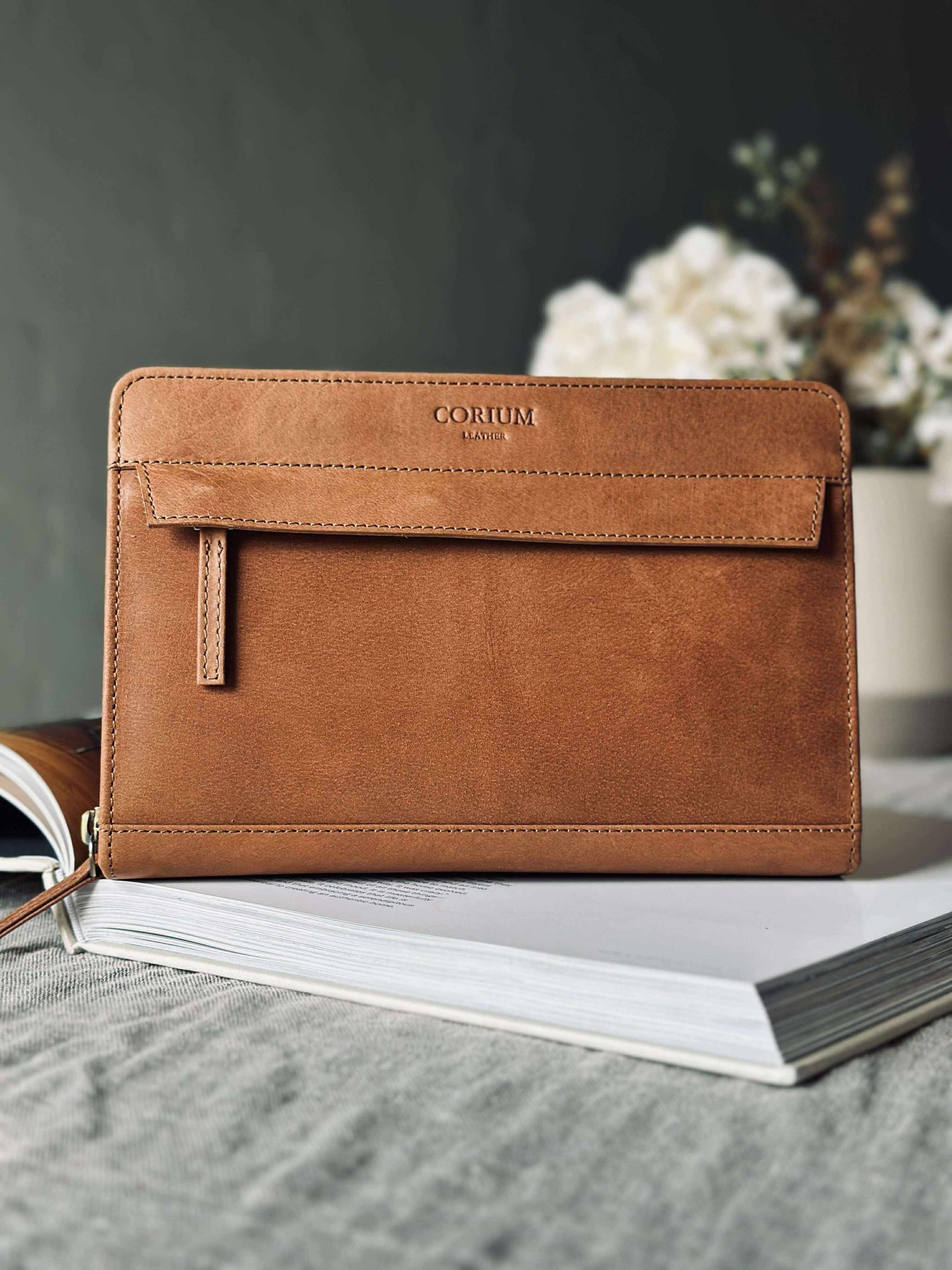 Organiser Cognac Läder