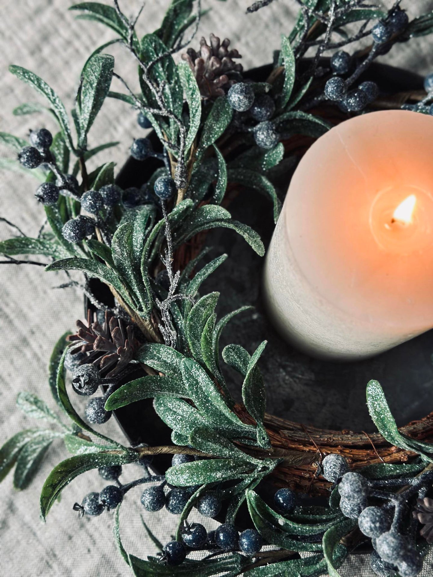 Krans med bär - Vinter