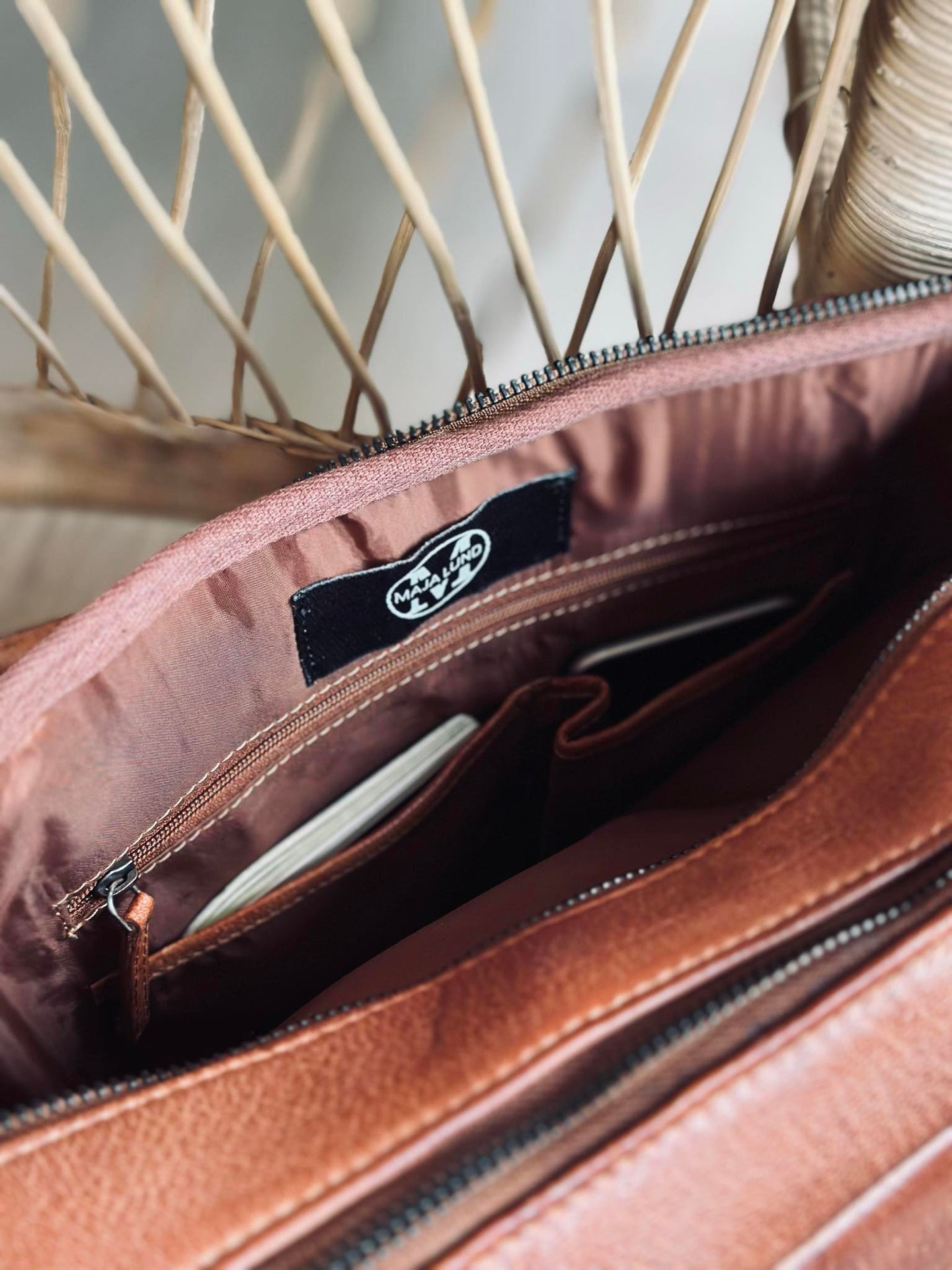 Laptopväska cognac
