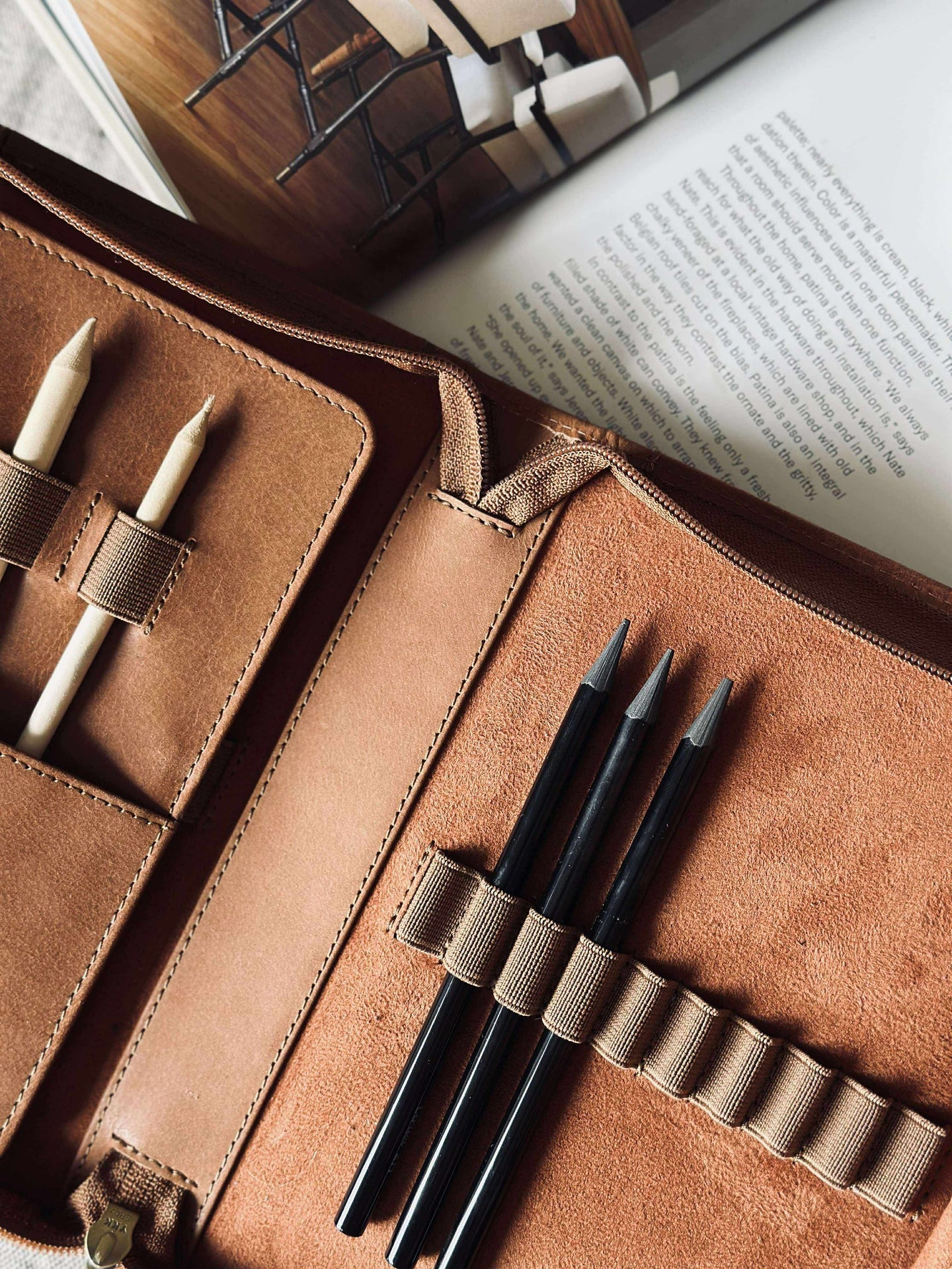 Organiser Cognac Läder