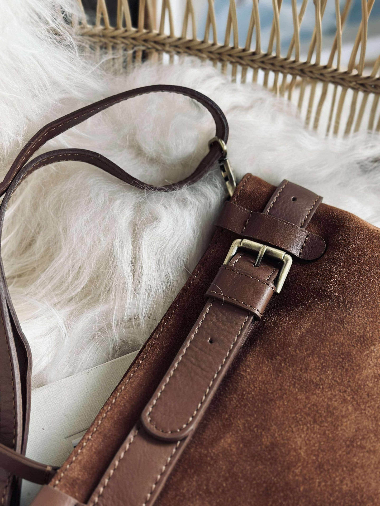 Clutch mockaskinn - Cognac