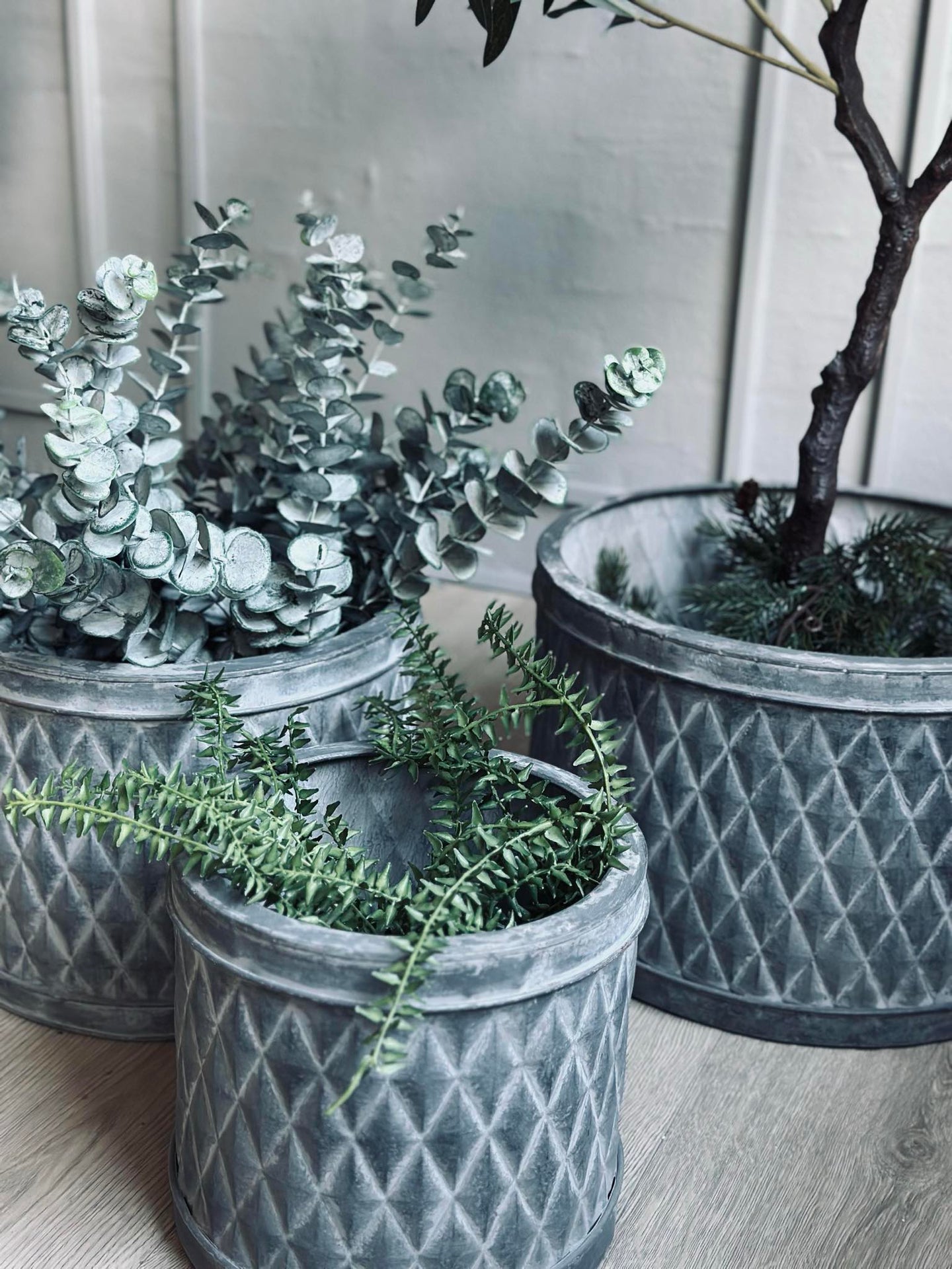 Zinkkrukor - Set om 3 st.