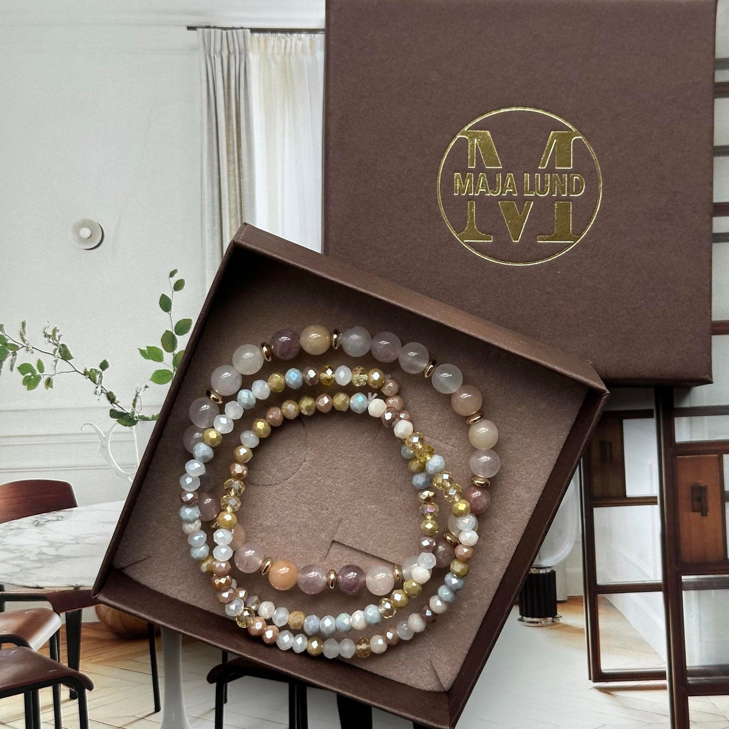 Armband Luna Blush Mix – Set med 3 st