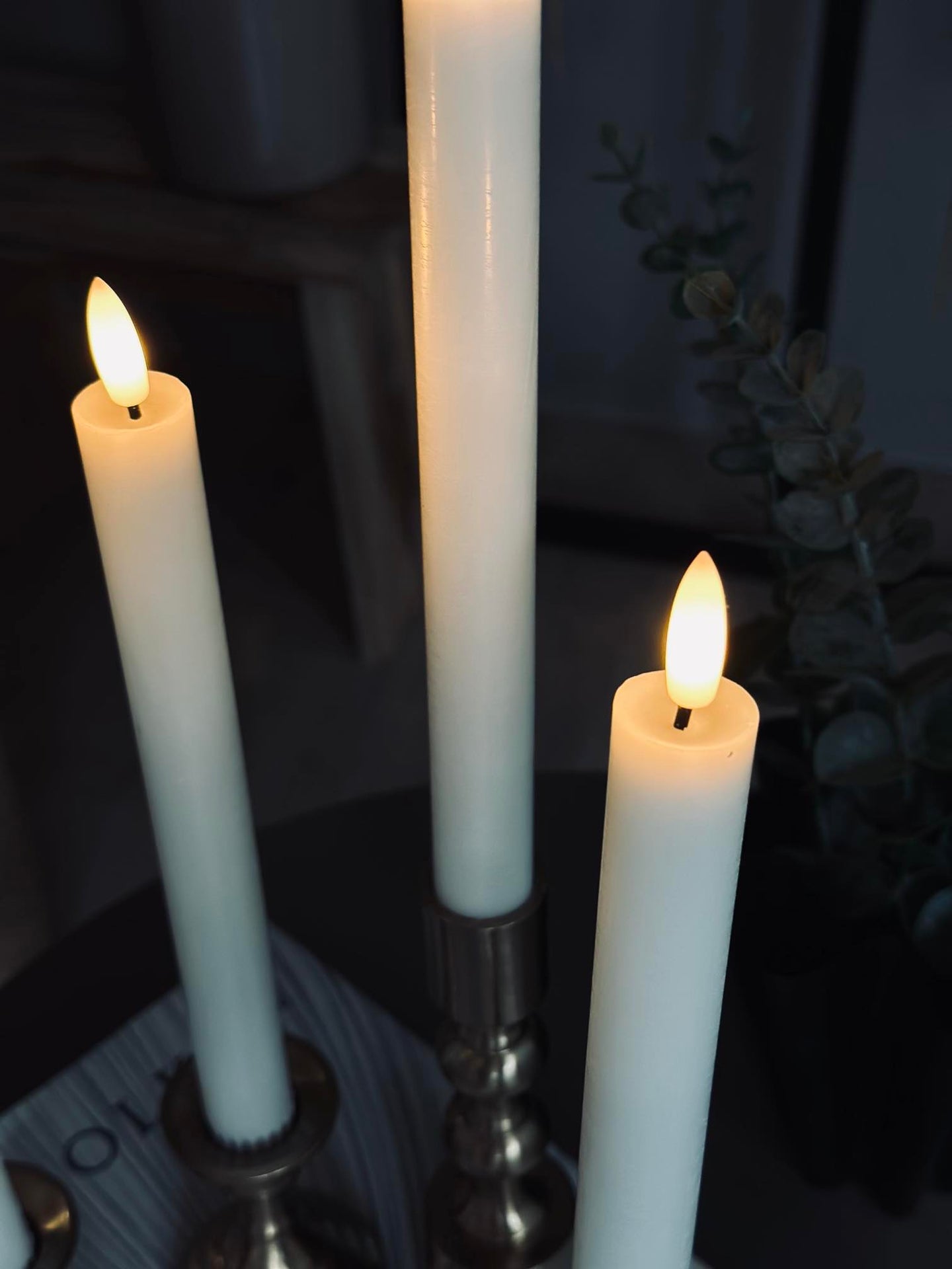 LED-stakljus 4 st - Vit