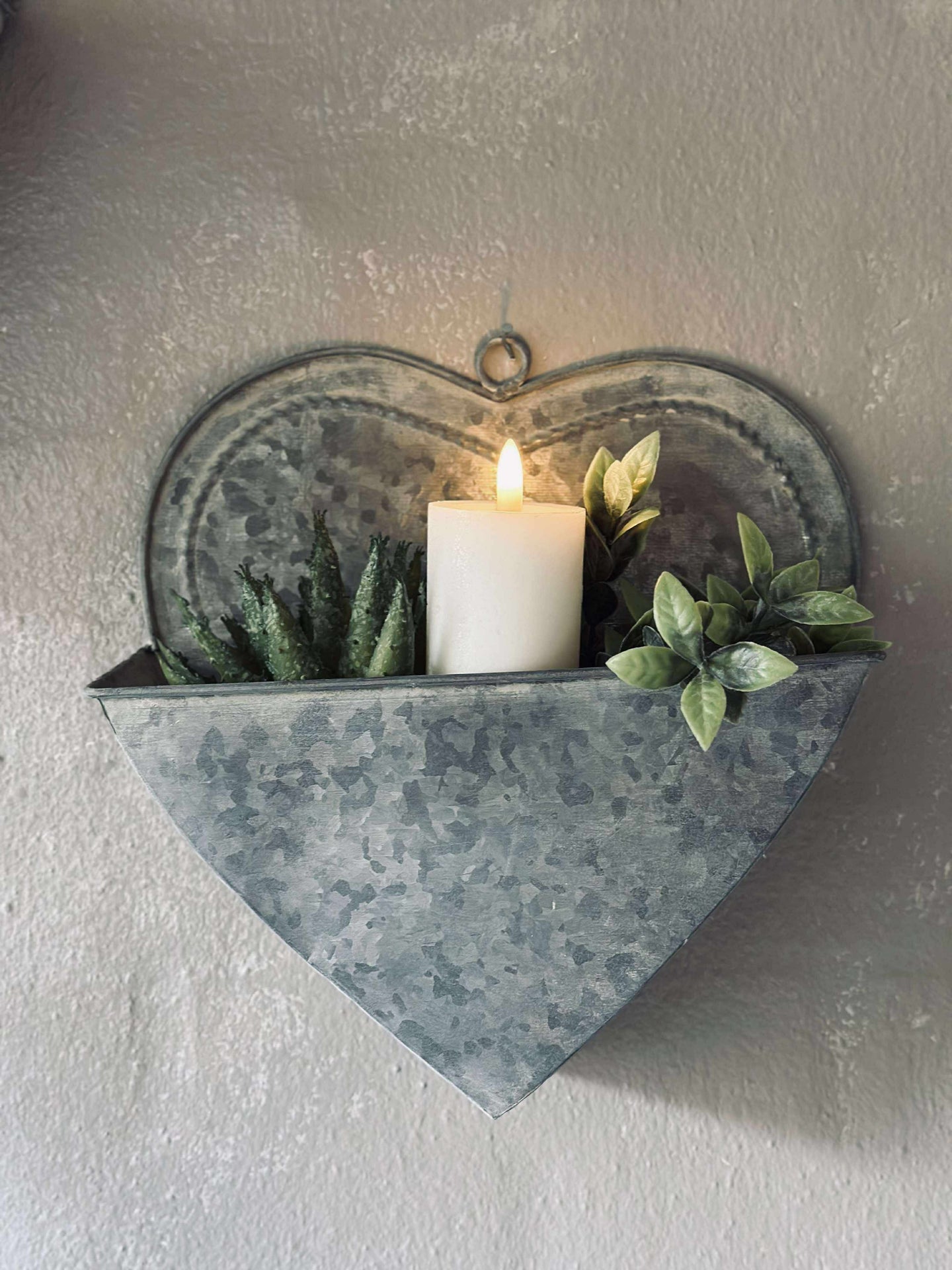 Planterkorgar Hjärta Zink - 2 st.