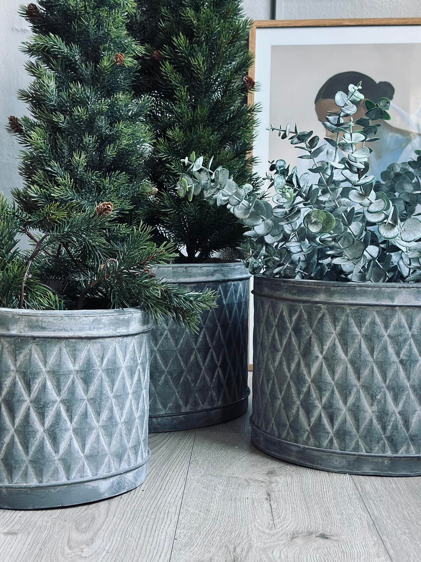 Zinkkrukor - Set om 3 st.