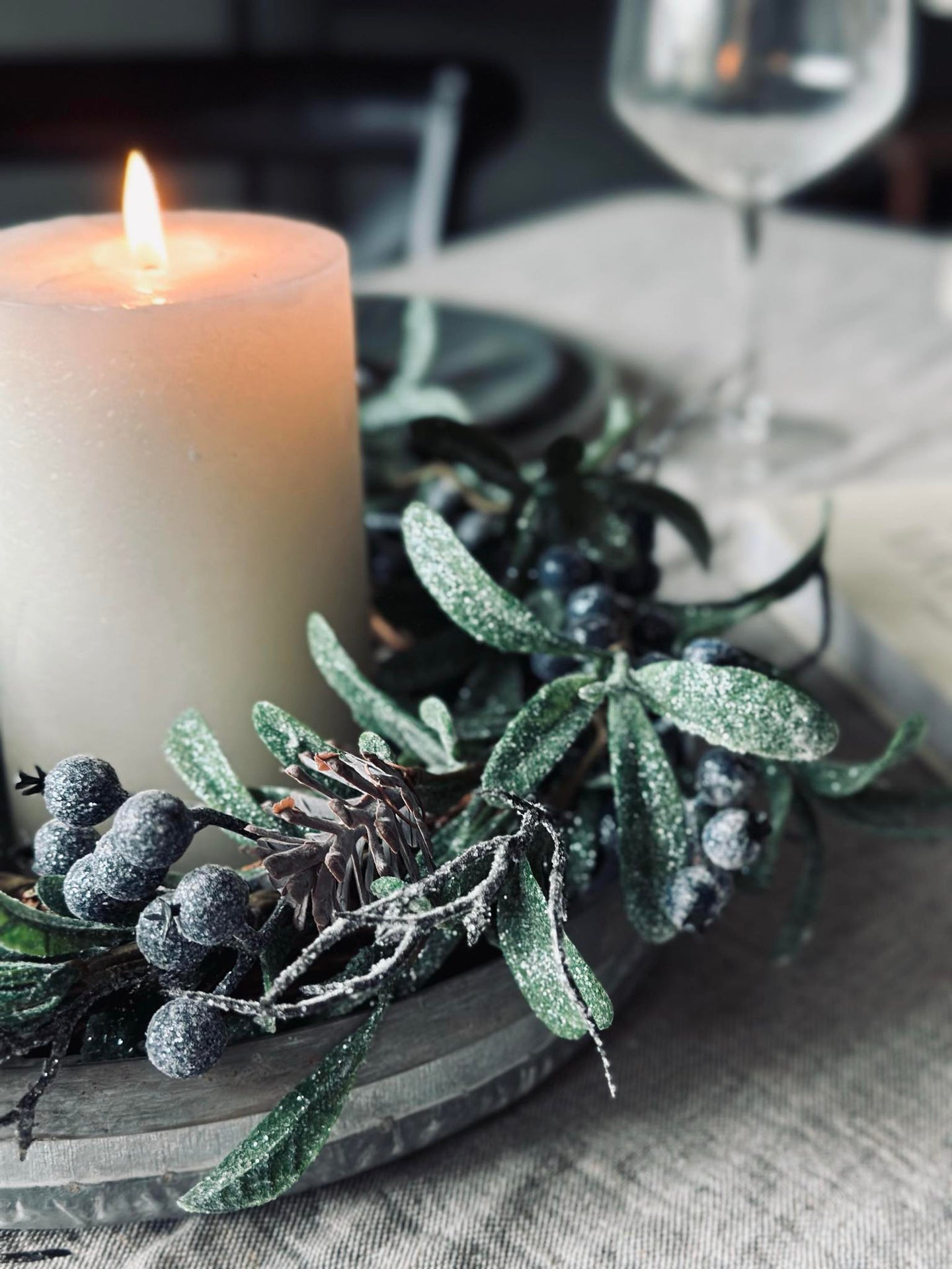 Krans med bär - Vinter