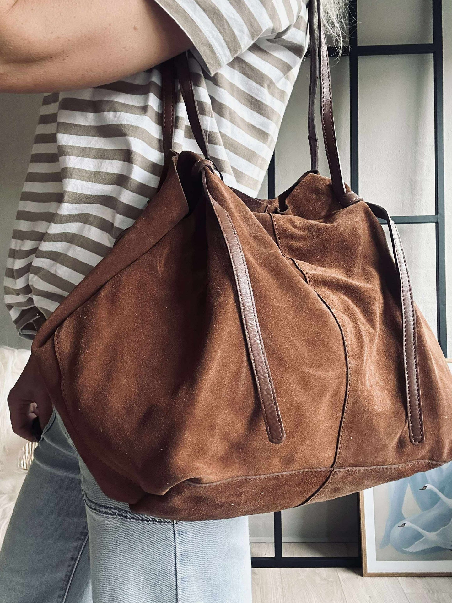 Vacker mockashopper - Cognac