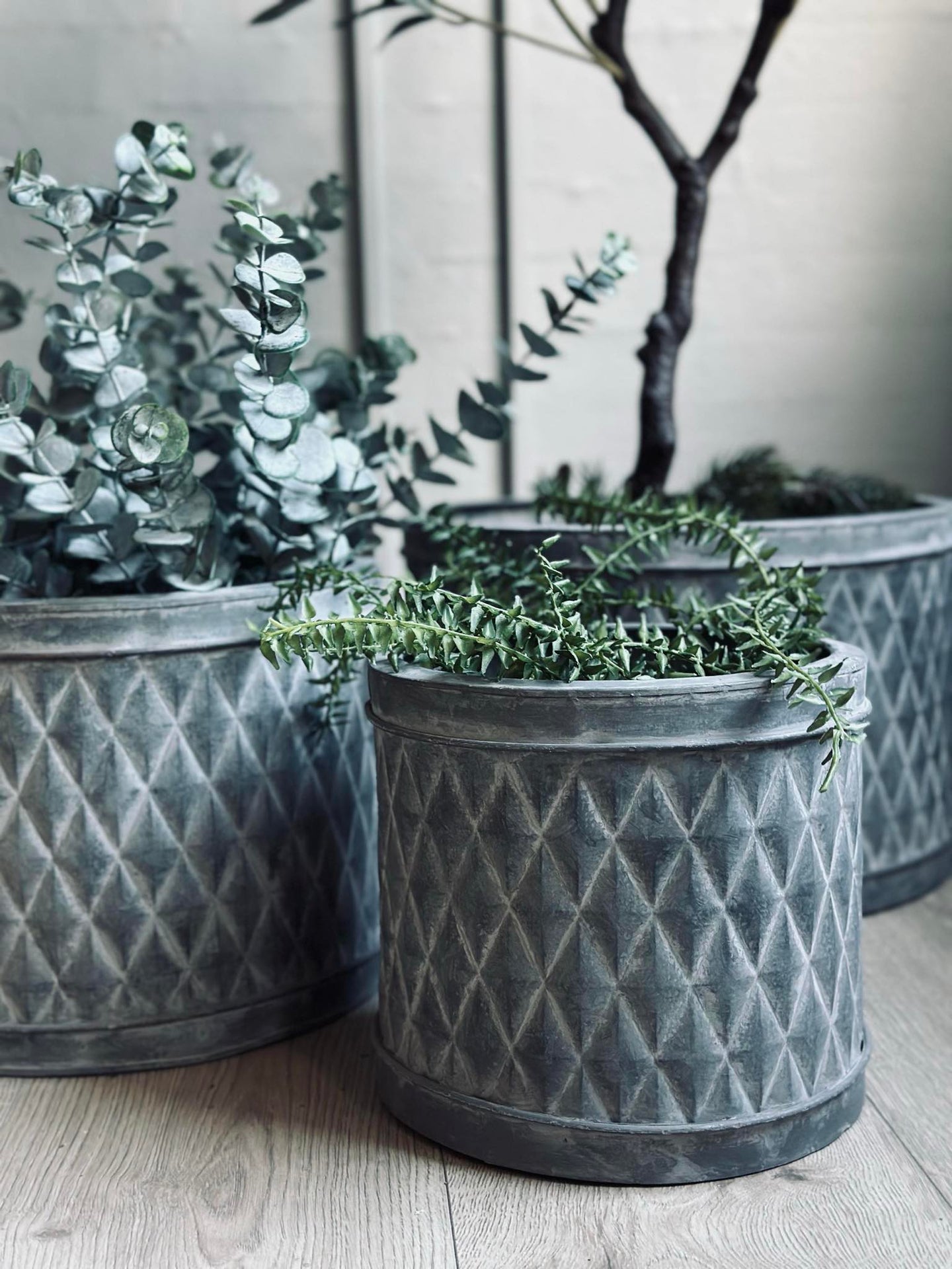 Zinkkrukor - Set om 3 st.