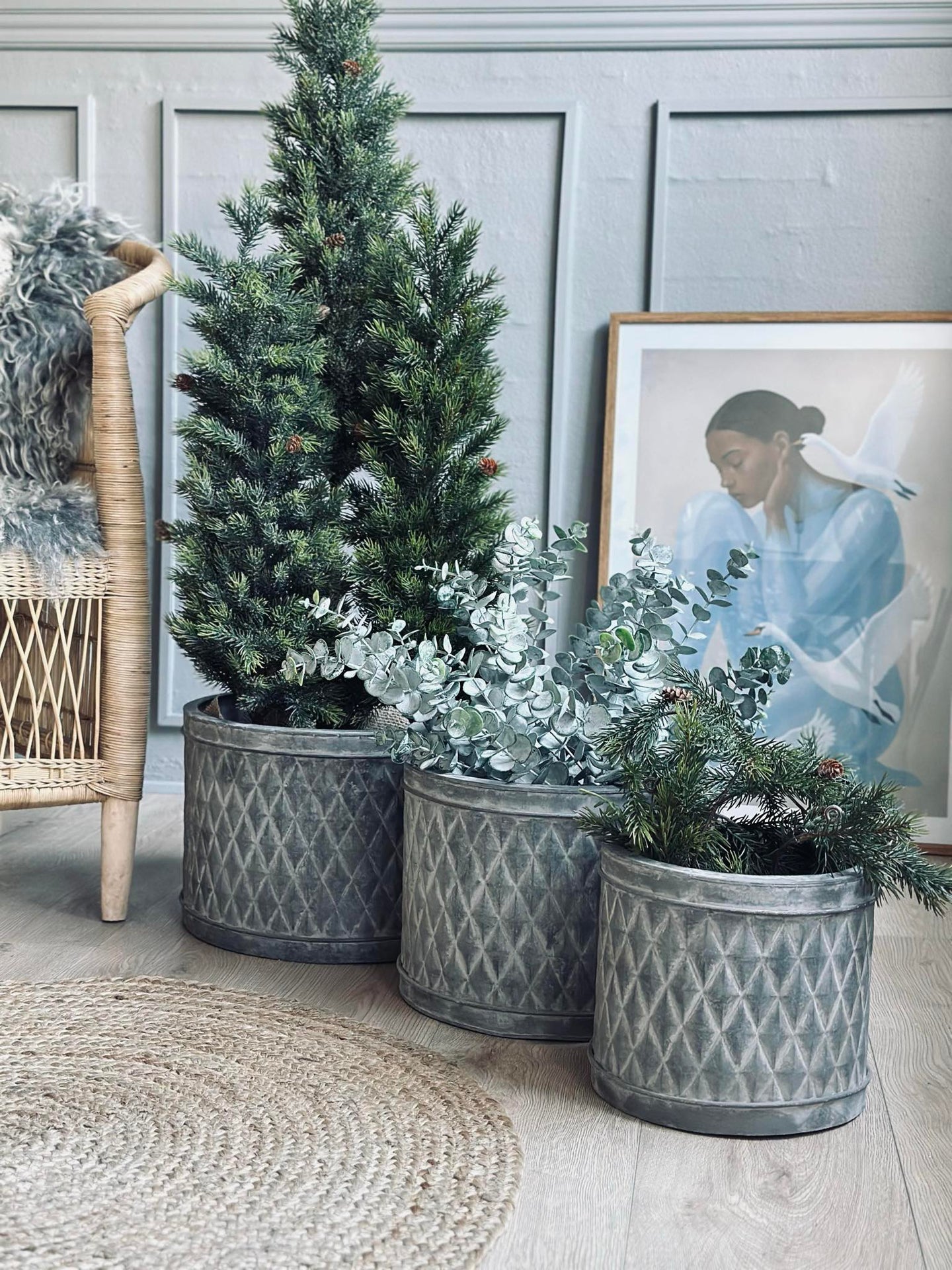 Zinkkrukor - Set om 3 st.