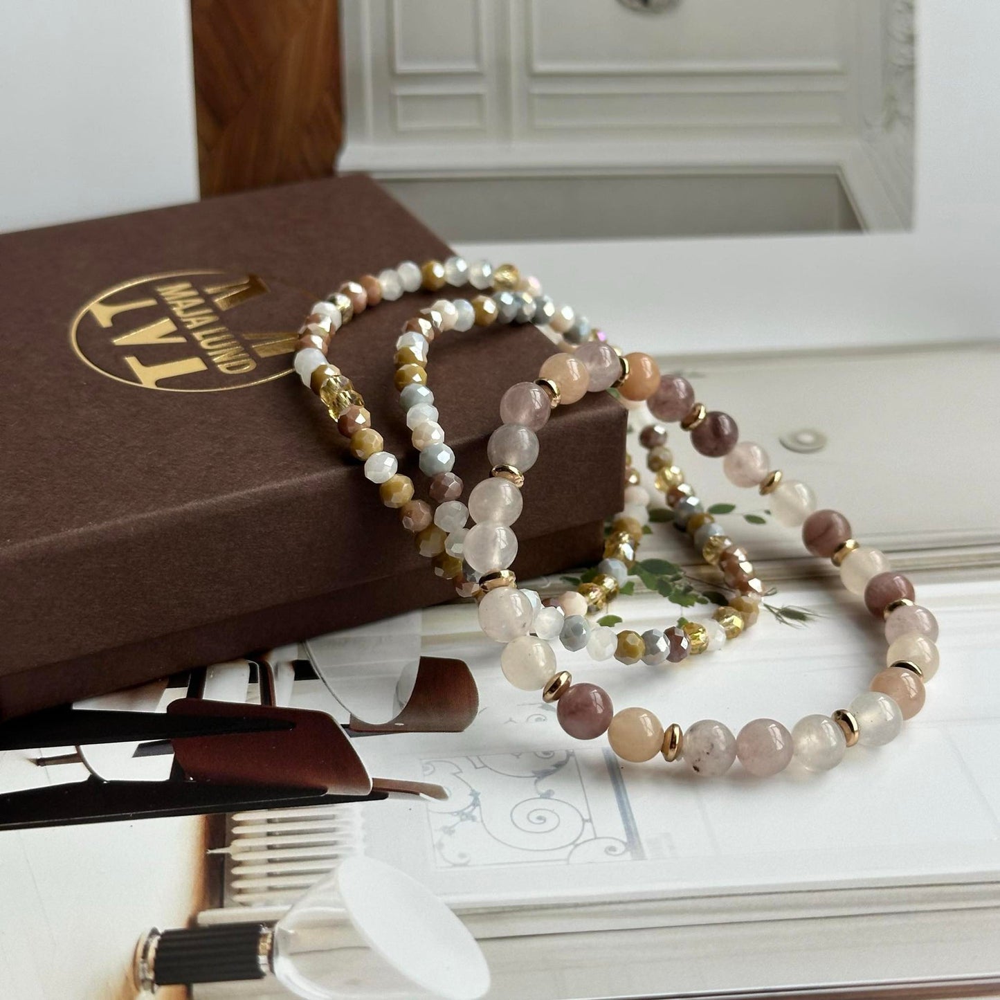 Armband Luna Blush Mix – Set med 3 st