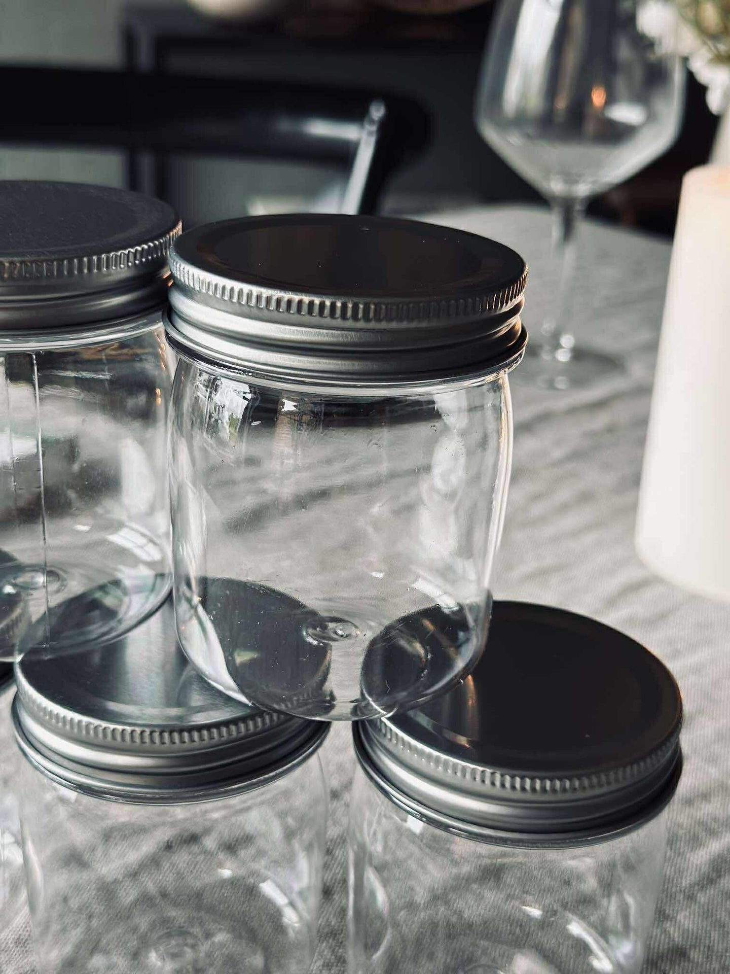 Förvaringsburkar med lock - Set om 5 st.