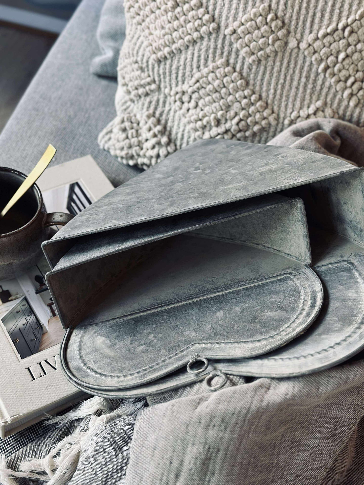 Planterkorgar Hjärta Zink - 2 st.