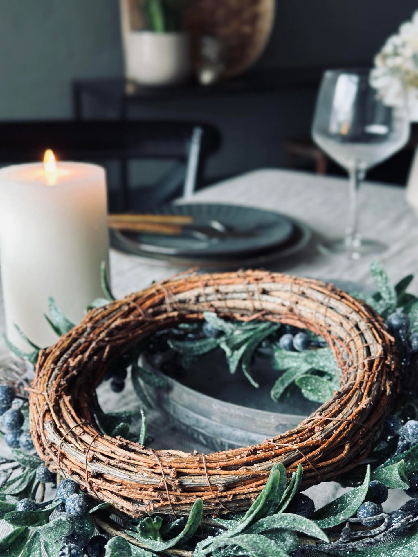 Krans med bär - Vinter