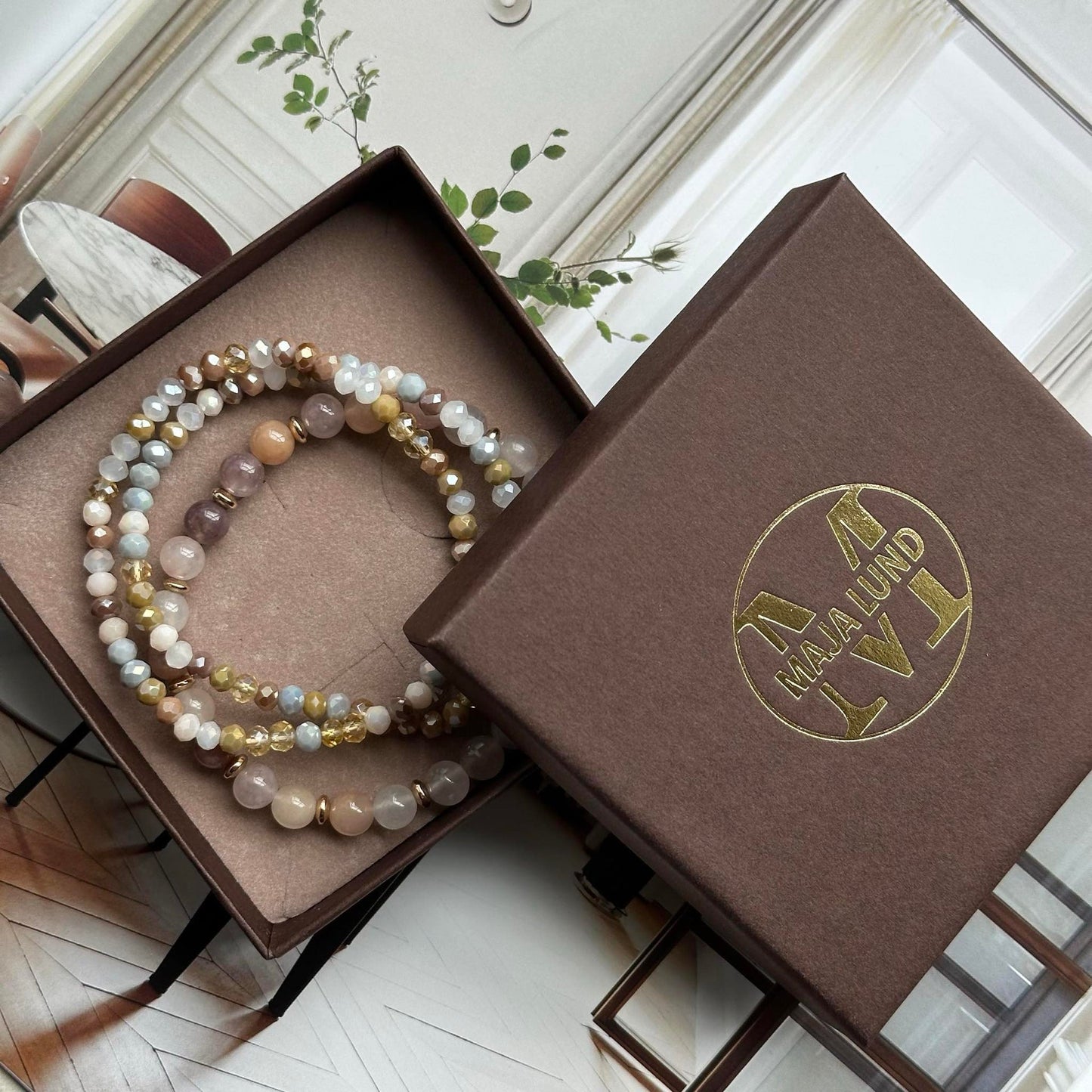 Armband Luna Blush Mix – Set med 3 st