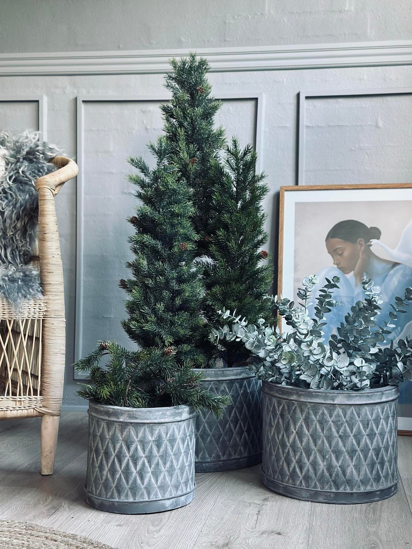 Zinkkrukor - Set om 3 st.