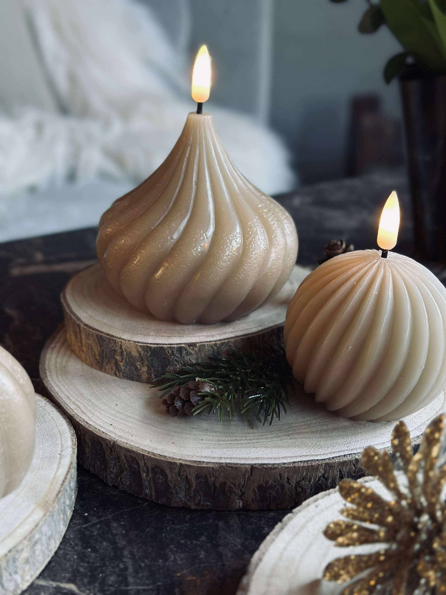 Deco wood - Set med 4 st.