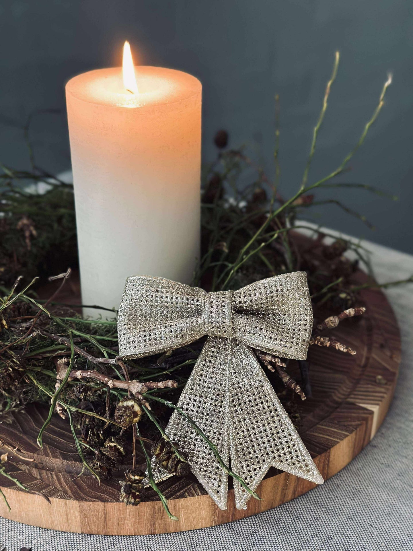 Glitterrosett - Guld