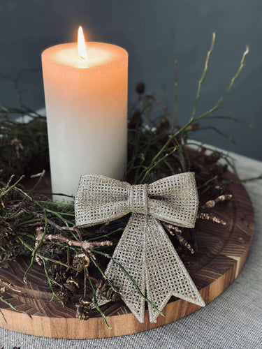 Glitterrosett - Guld