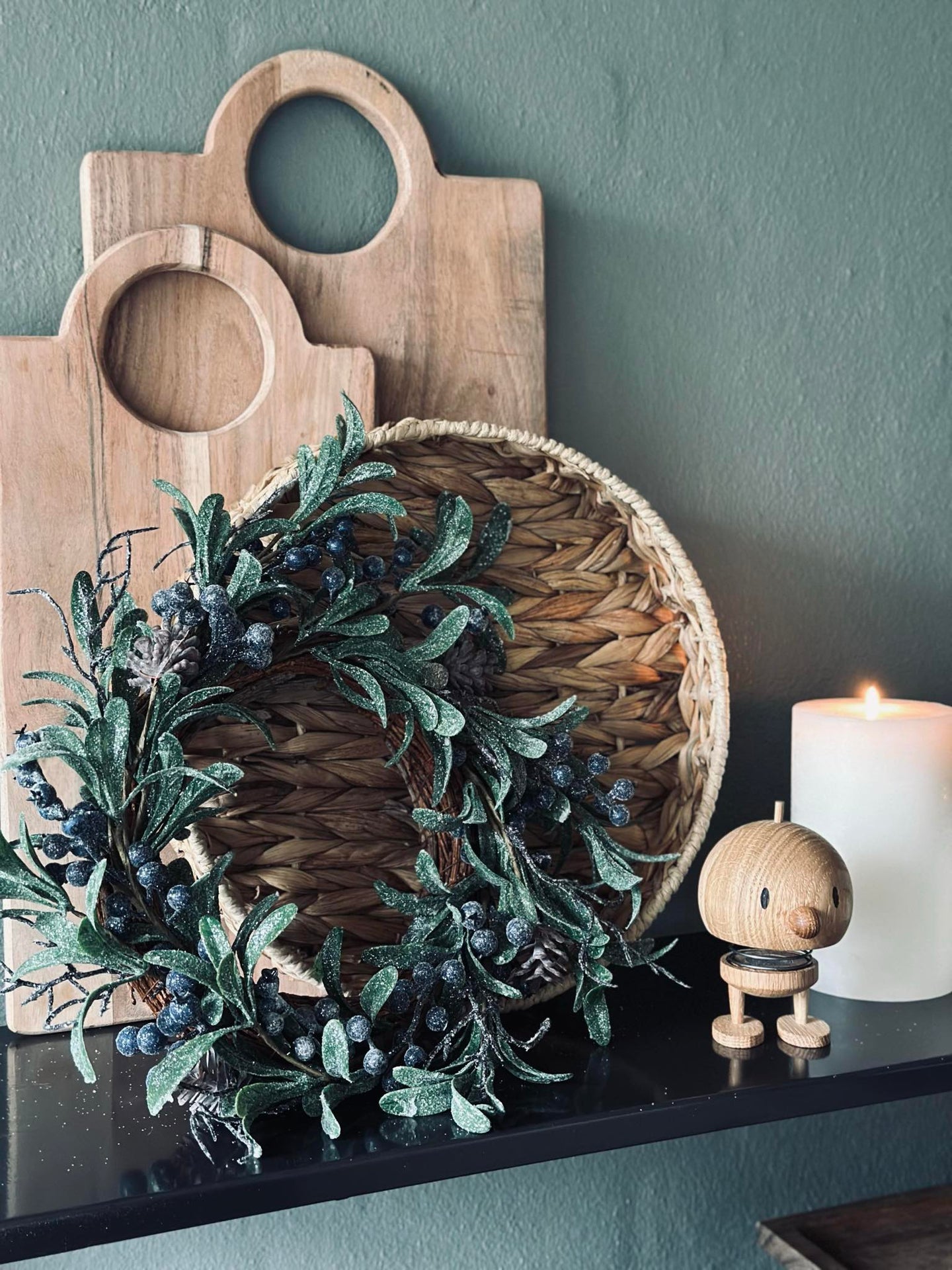 Krans med bär - Vinter