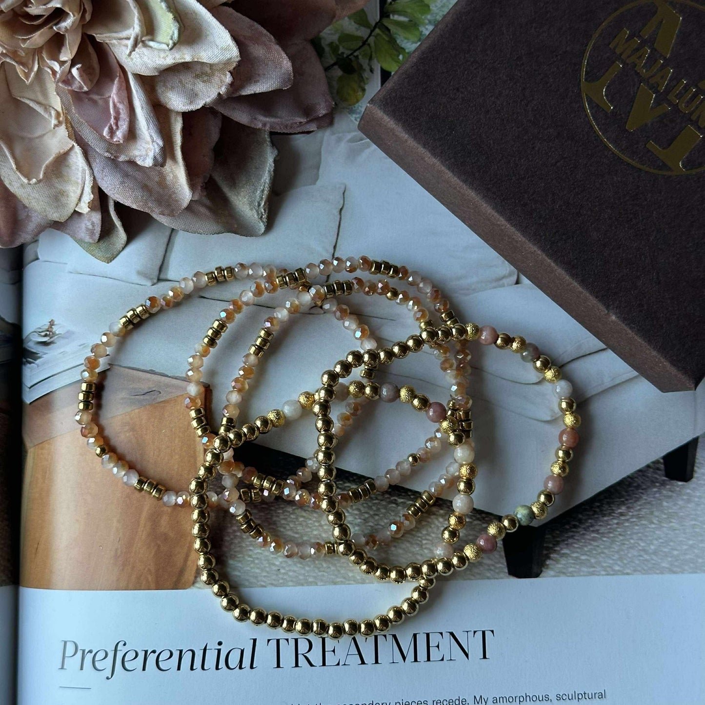 Armband Ofelia Natur - Sæt med 5 armband