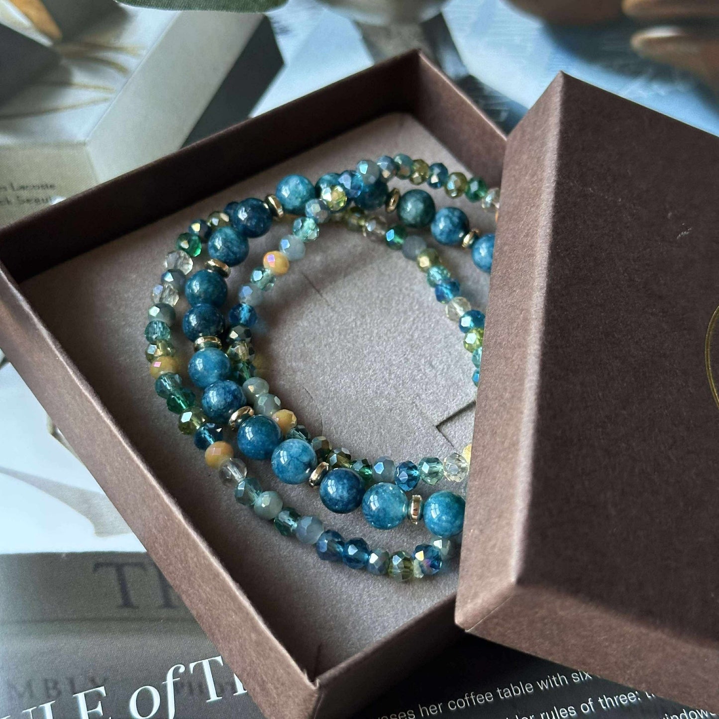 Armband Luna Havsgrön – Set med 3 st