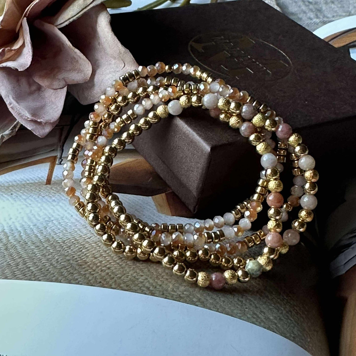 Armband Ofelia Natur - Sæt med 5 armband