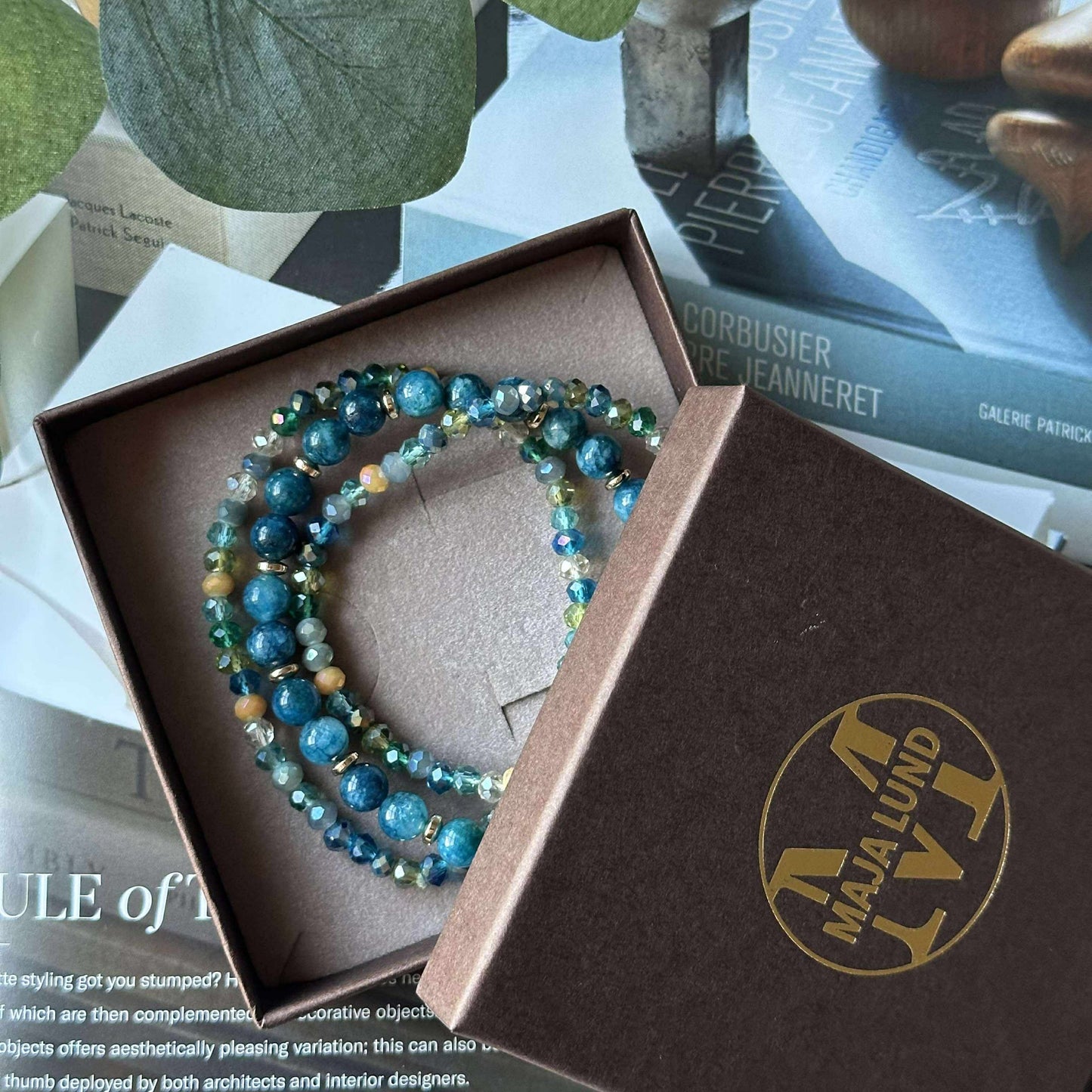 Armband Luna Havsgrön – Set med 3 st