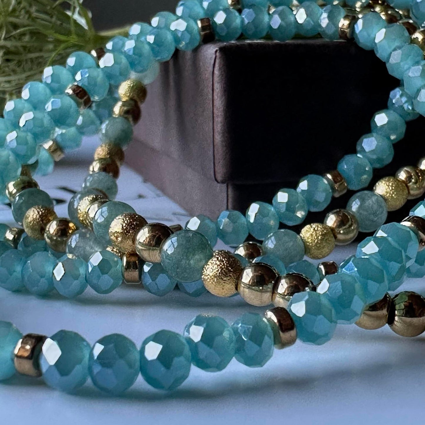 Armband Ofelia Aqua - Set med 5 armband