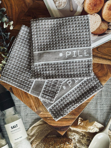 Disktrasor Set med 3 st - Vafflad - Svamp/vit