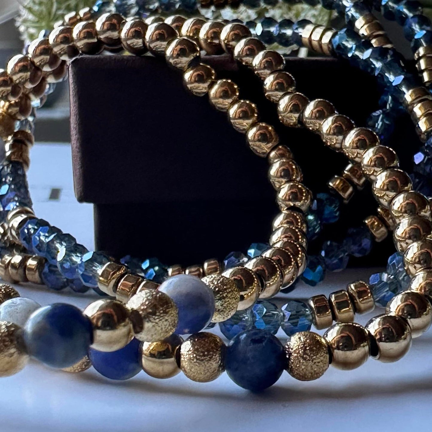 Armband Ofelia Navy - Set med 5 armband